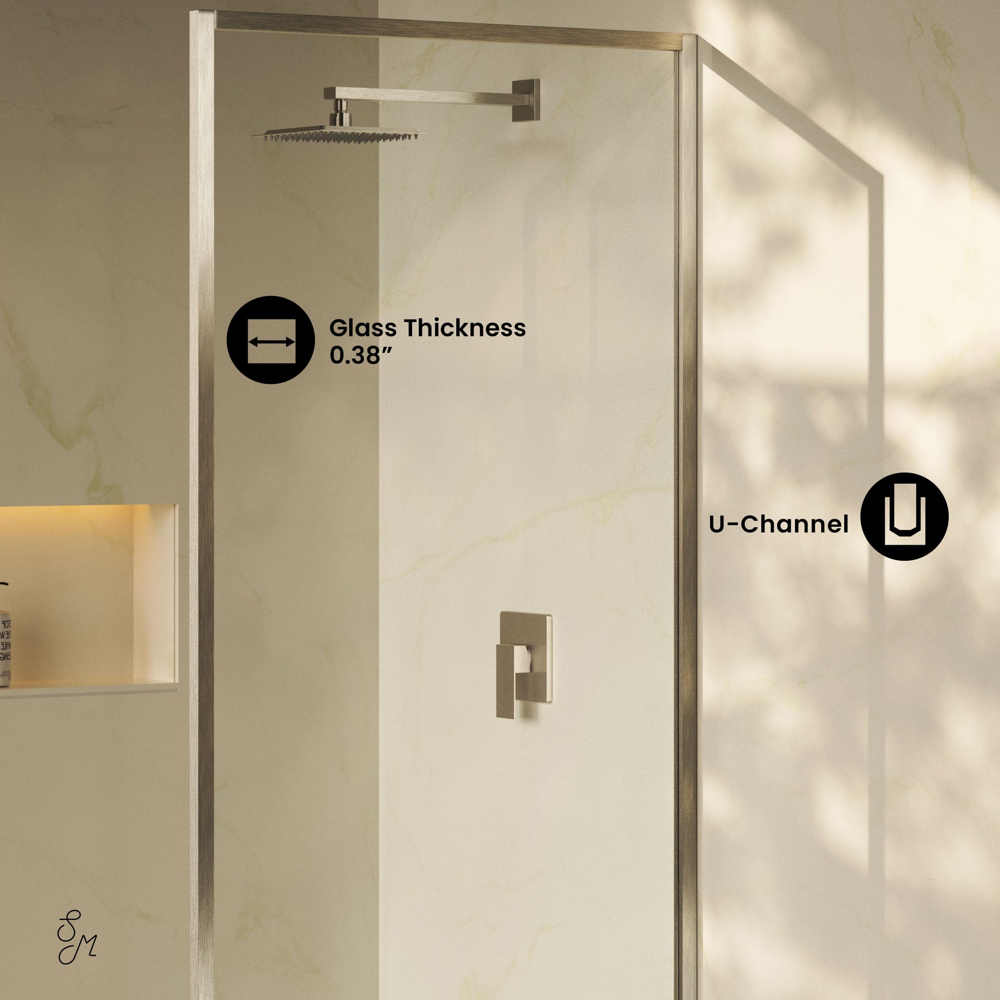 Brushed Nickel / Shower Door