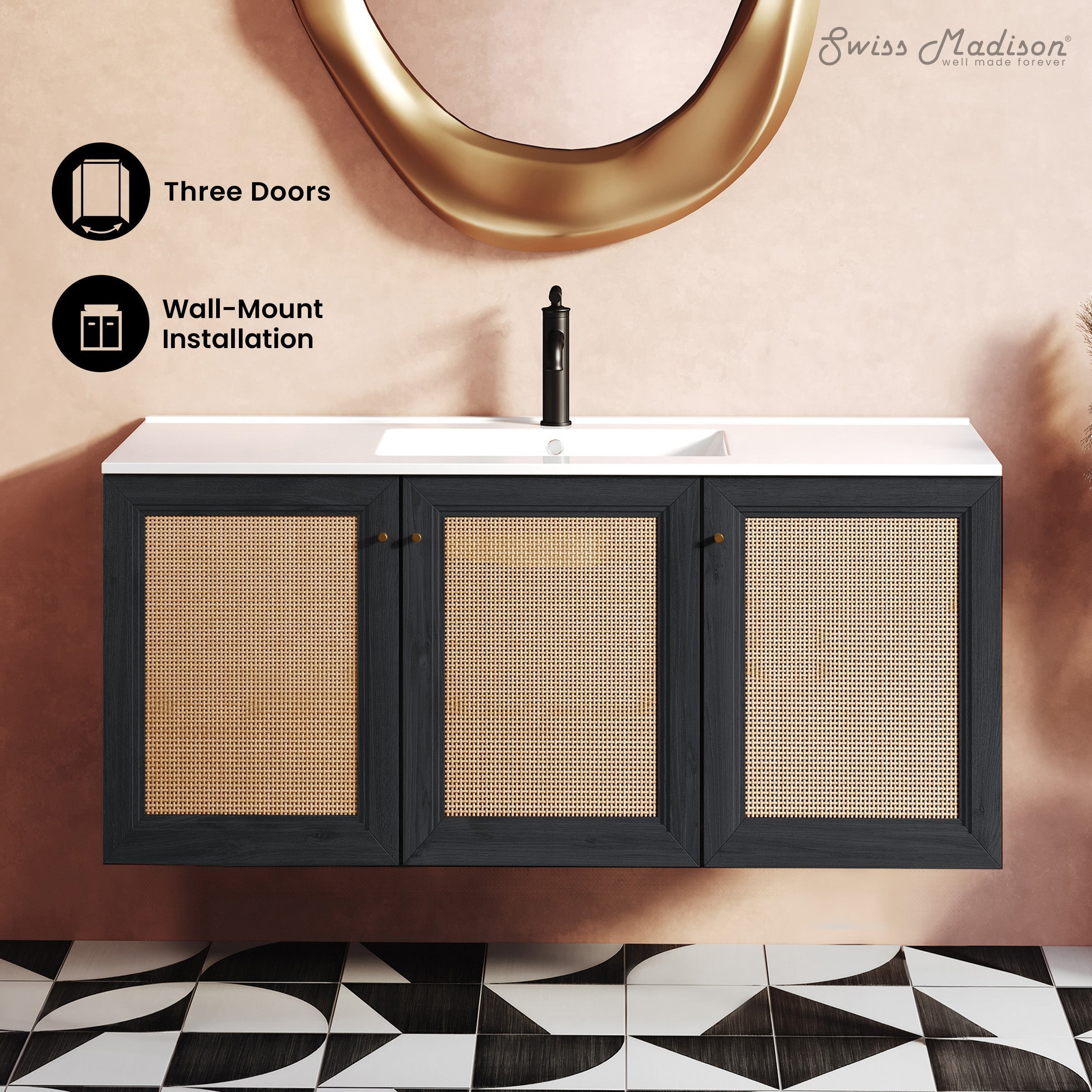 Black Oak / White / 1-Hole