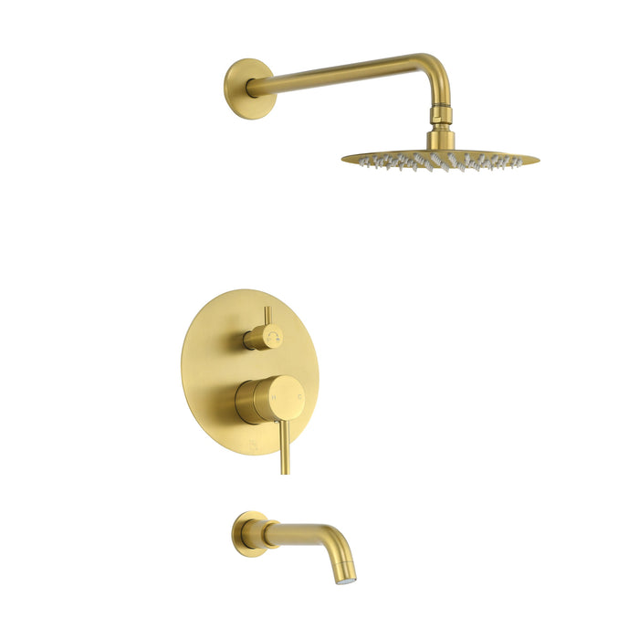 Brushed Gold / Without Hand Sprayer / With Tub Filler