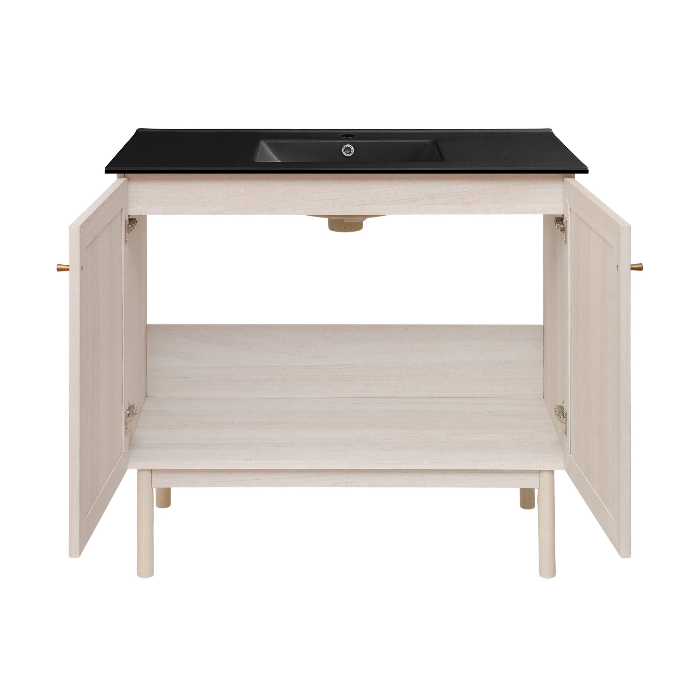 White Oak / Black / 1-Hole