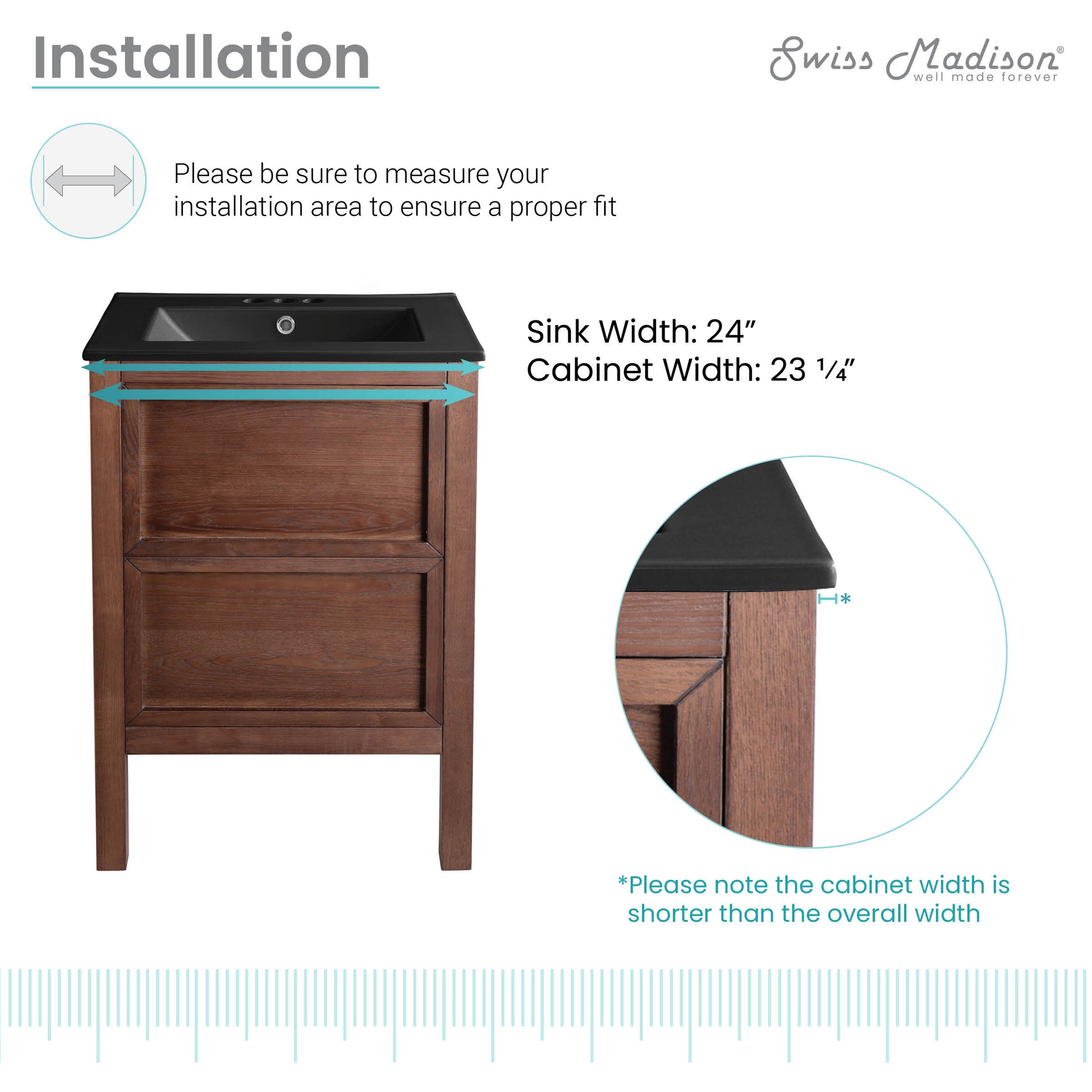 Brown Walnut / Matte Black / 3-Hole
