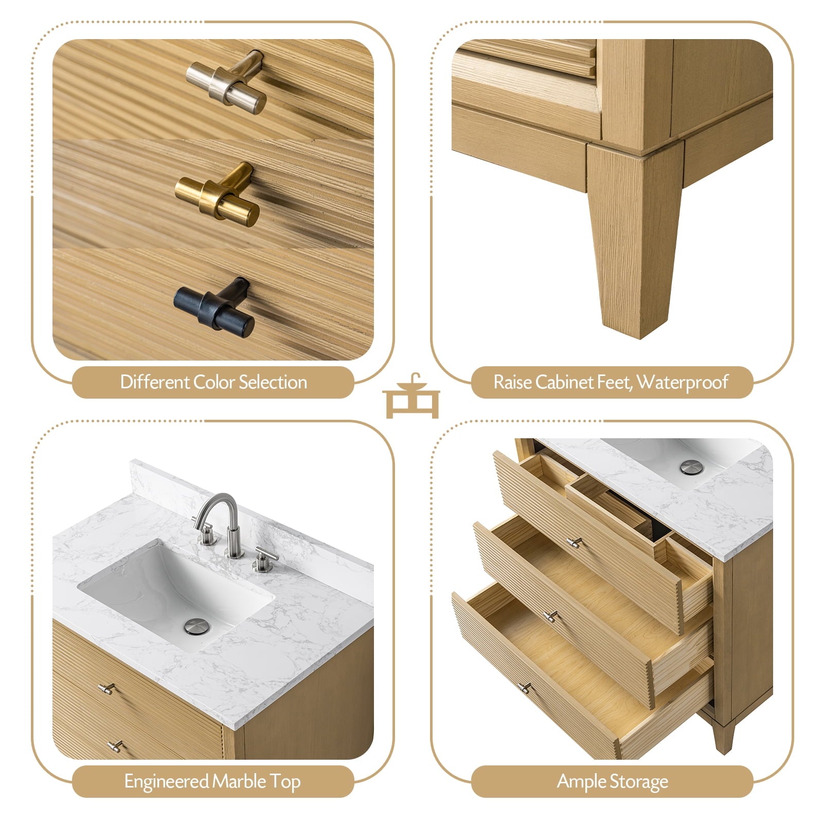 Linear Natural Oak / Matte Black