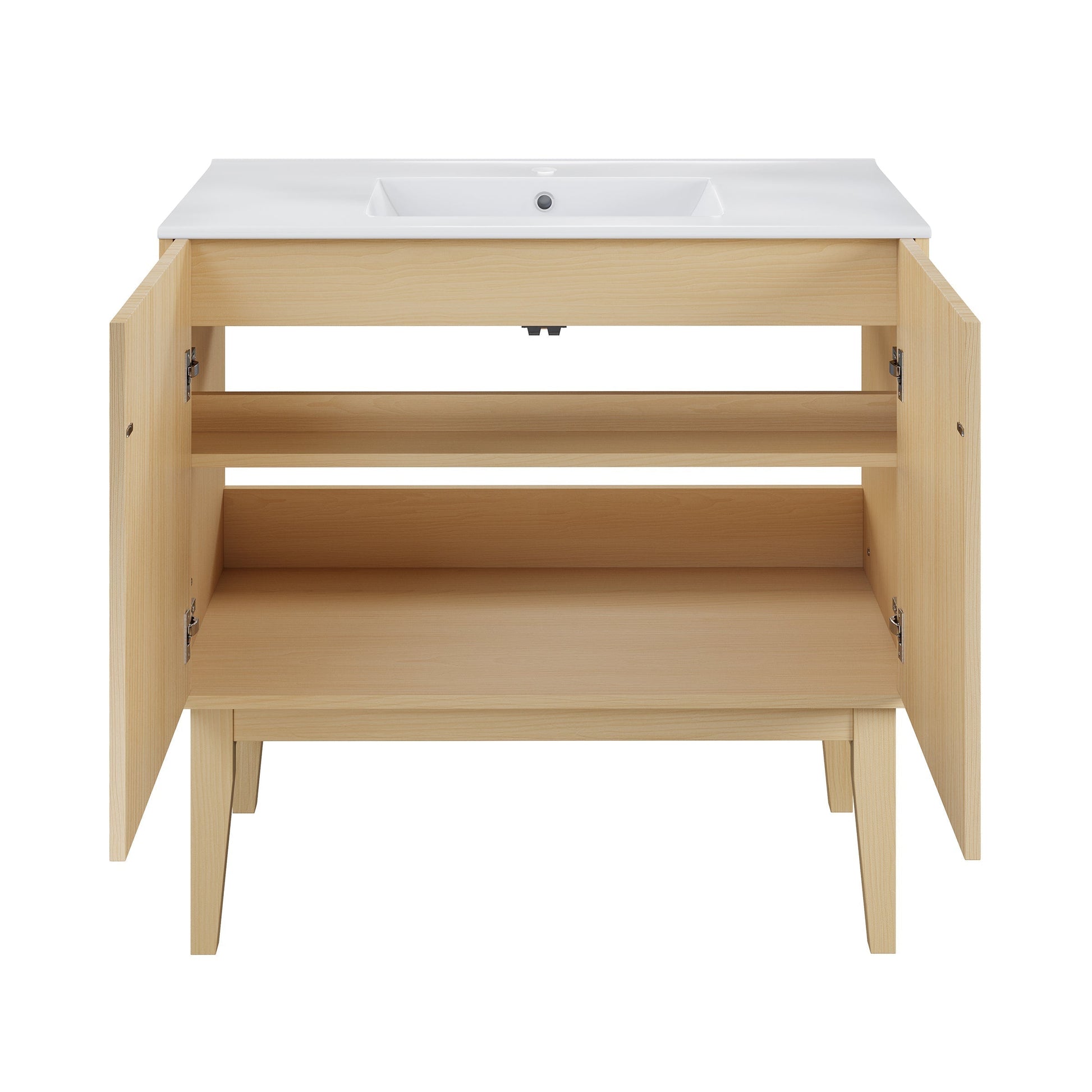 Natural Oak / White / 1-Hole