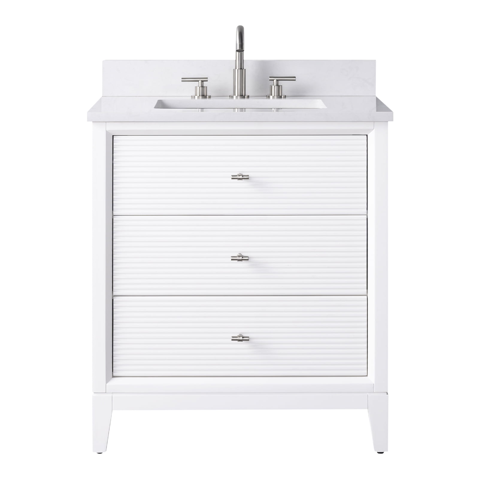 Linear White / Brushed Nickel