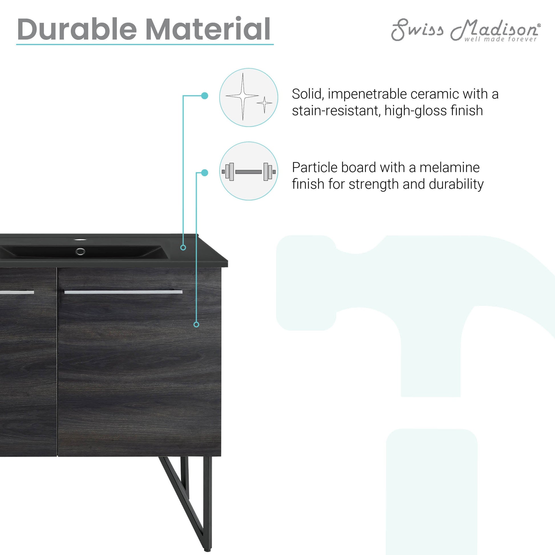 Black Walnut / Matte Black / 1-Hole