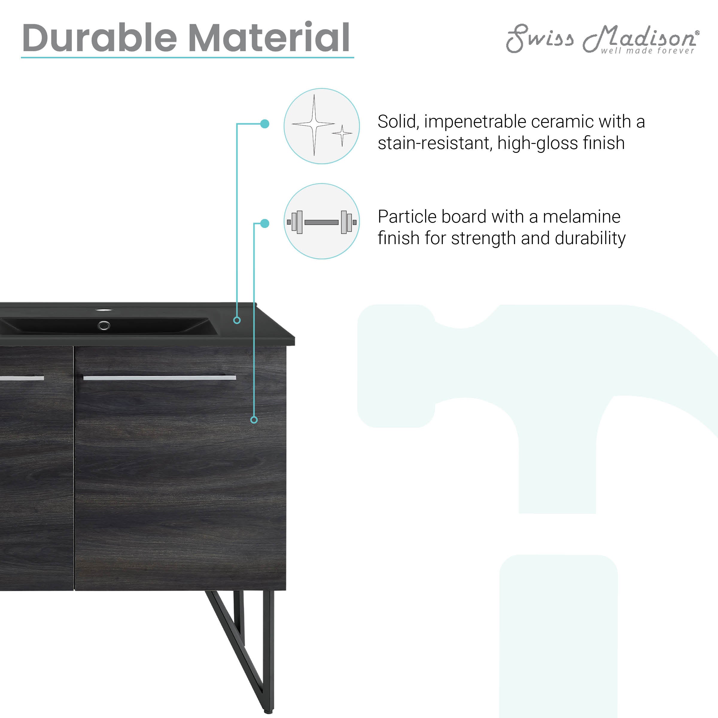Black Walnut / Matte Black / 1-Hole