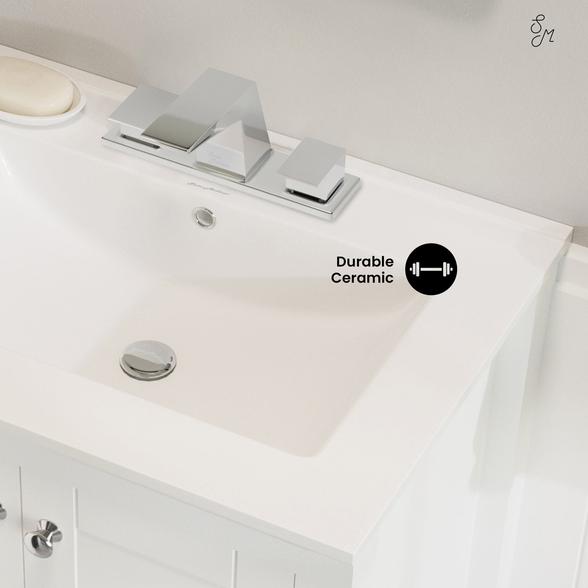 Glossy White / 3-Hole Center