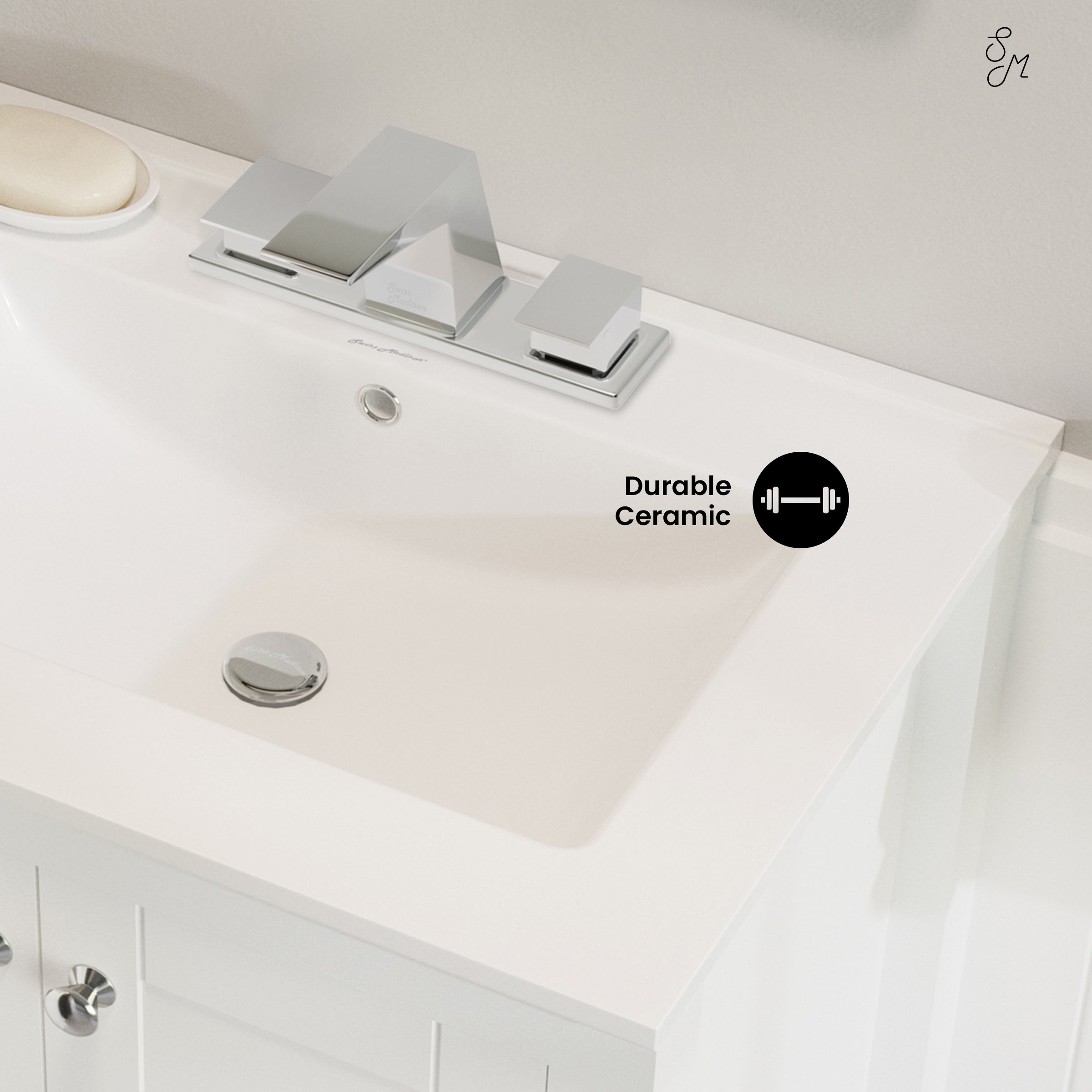 Glossy White / 3-Hole Center