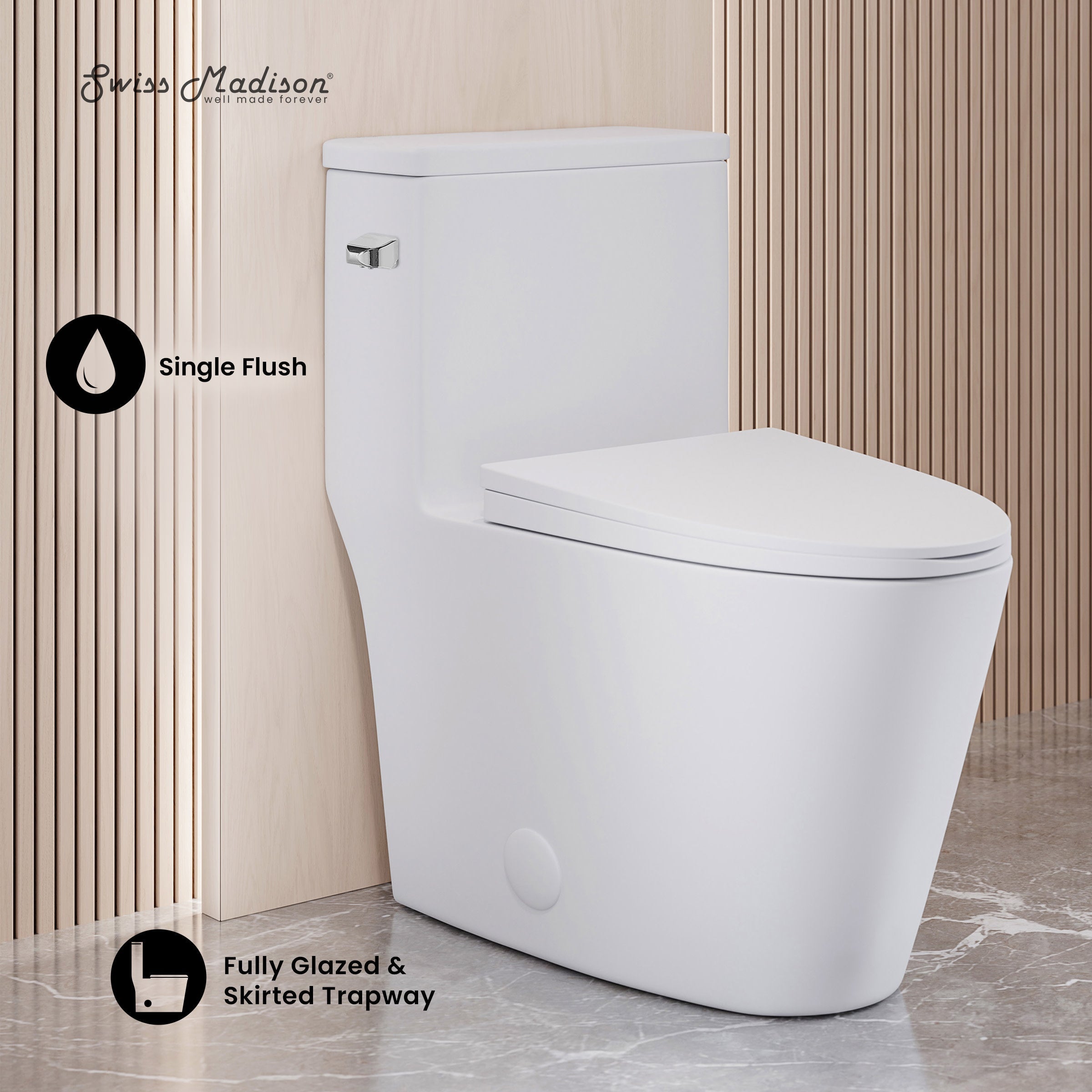 Glossy White / Single - Left