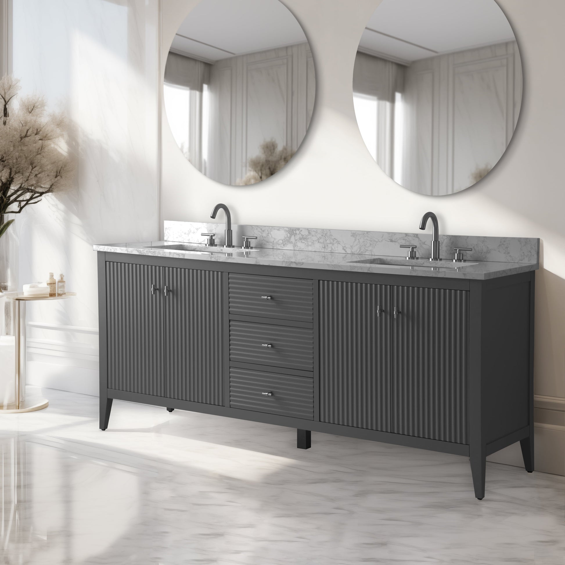 Linear Cashmere Gray / Brushed Nickel