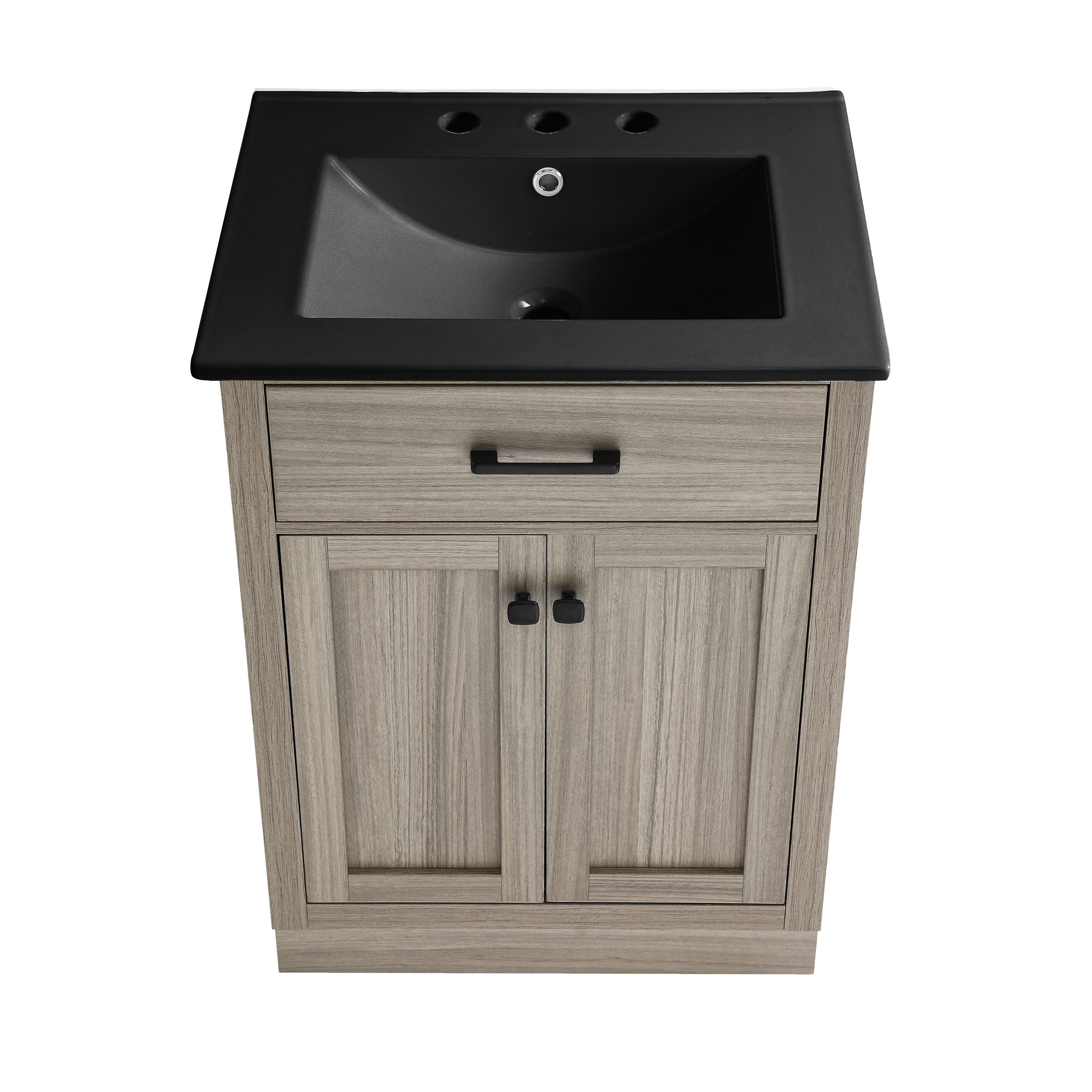 Weathered Oak / Matte Black / 3-Hole