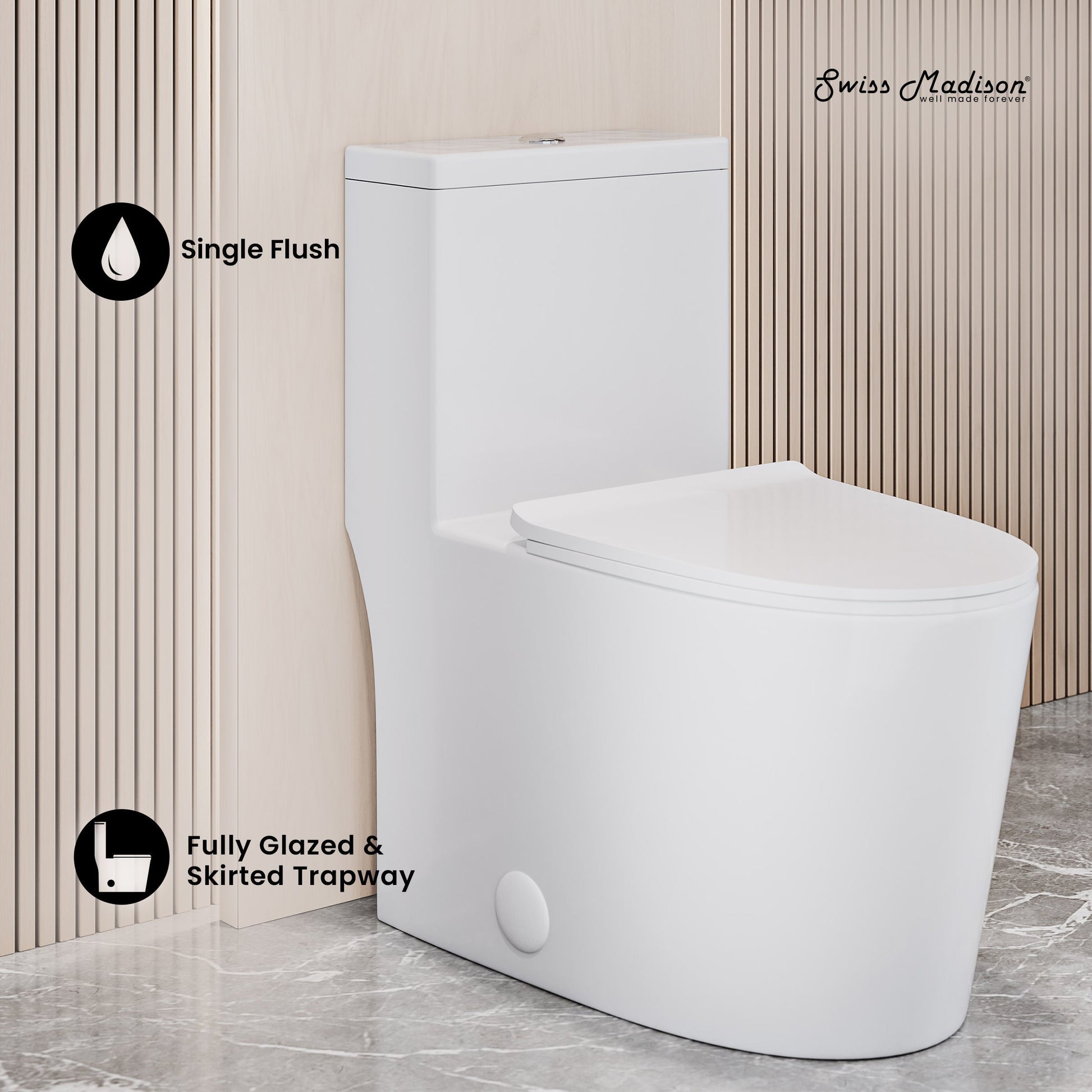 Glossy White / Single - Top