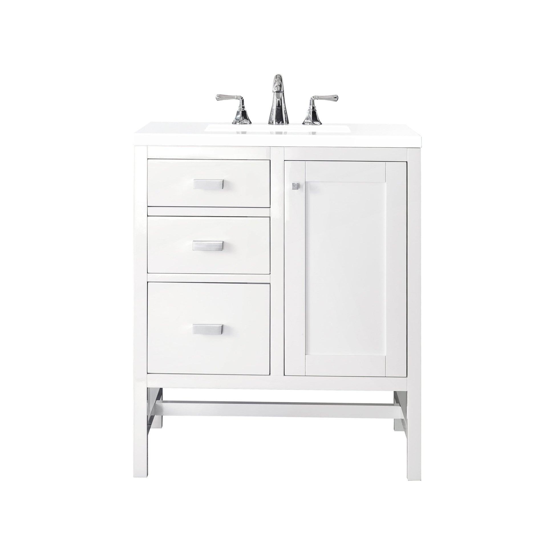 Glossy White / White Zeus - 3 Faucet Holes
