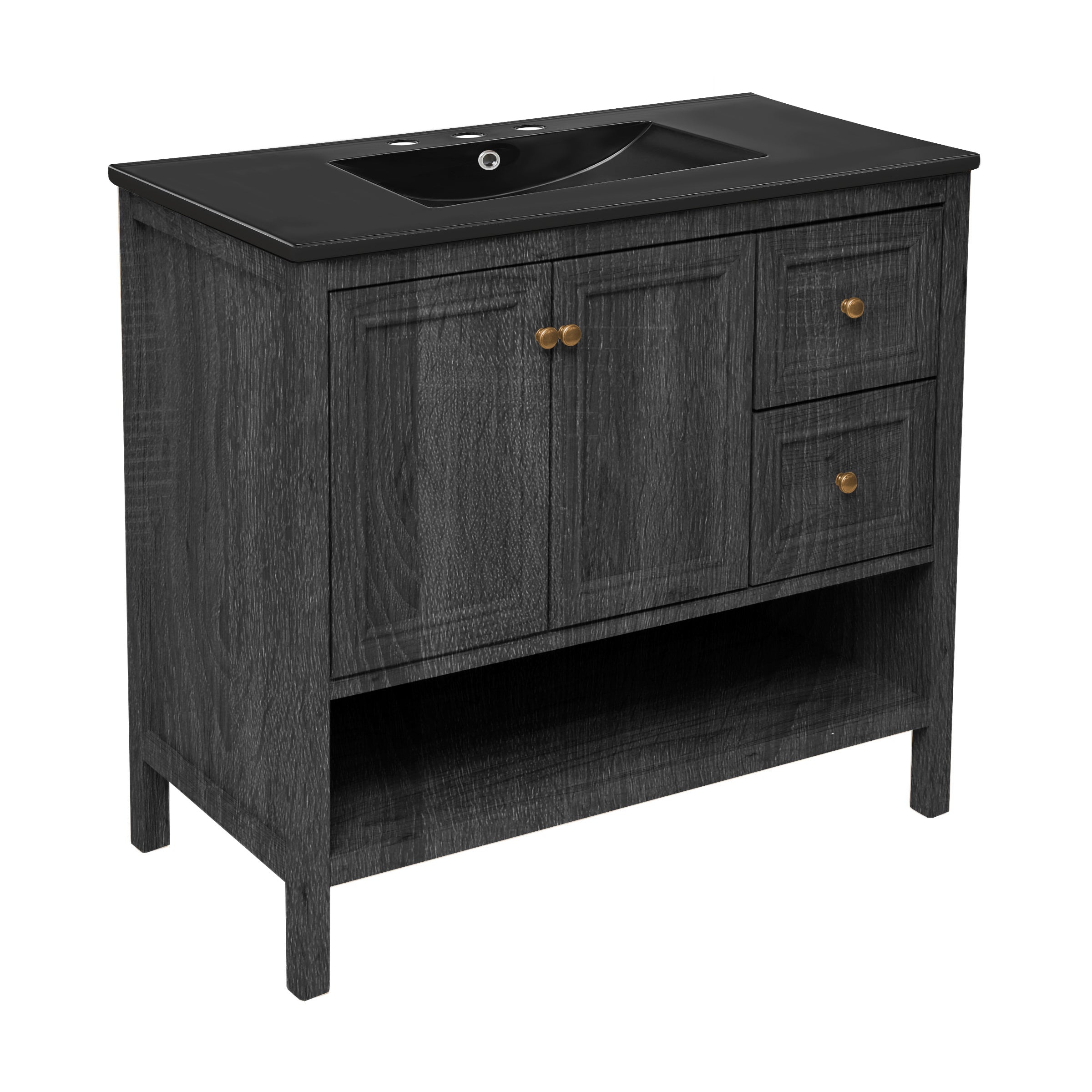 Black Oak / Black / 3-Hole