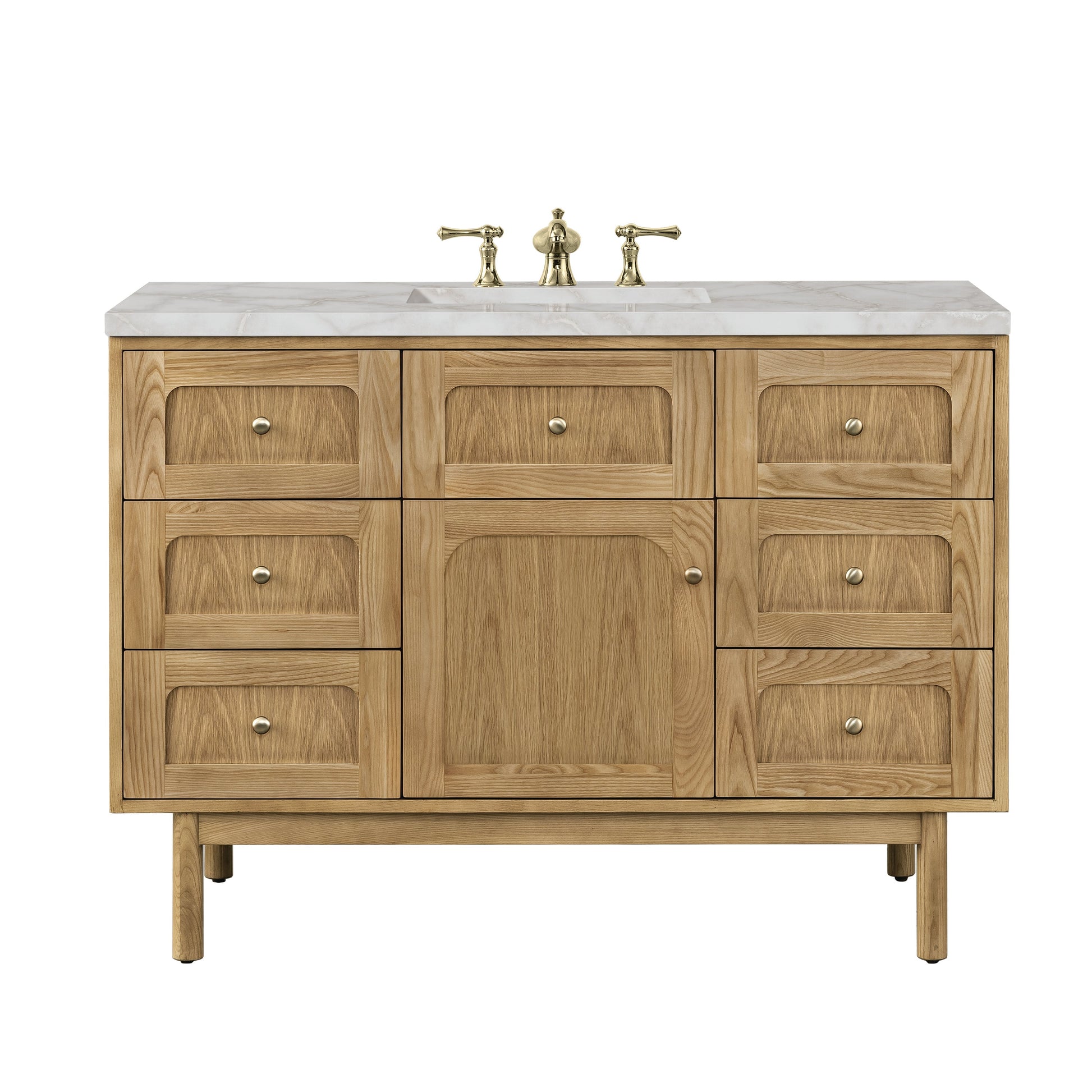 Light Natural Oak / Victorian Silver - 3 Faucet Holes