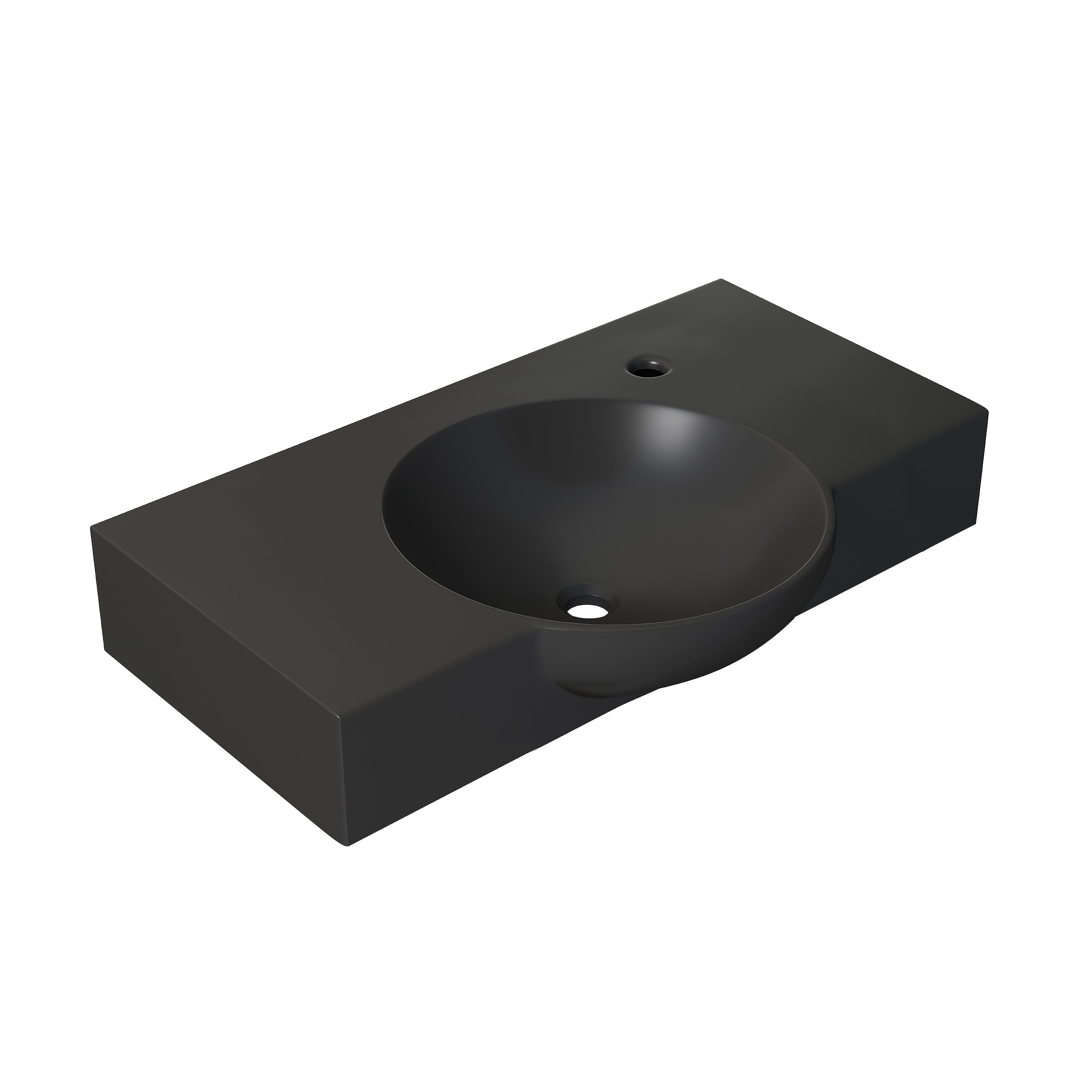 Matte Black / 1-Hole / Right