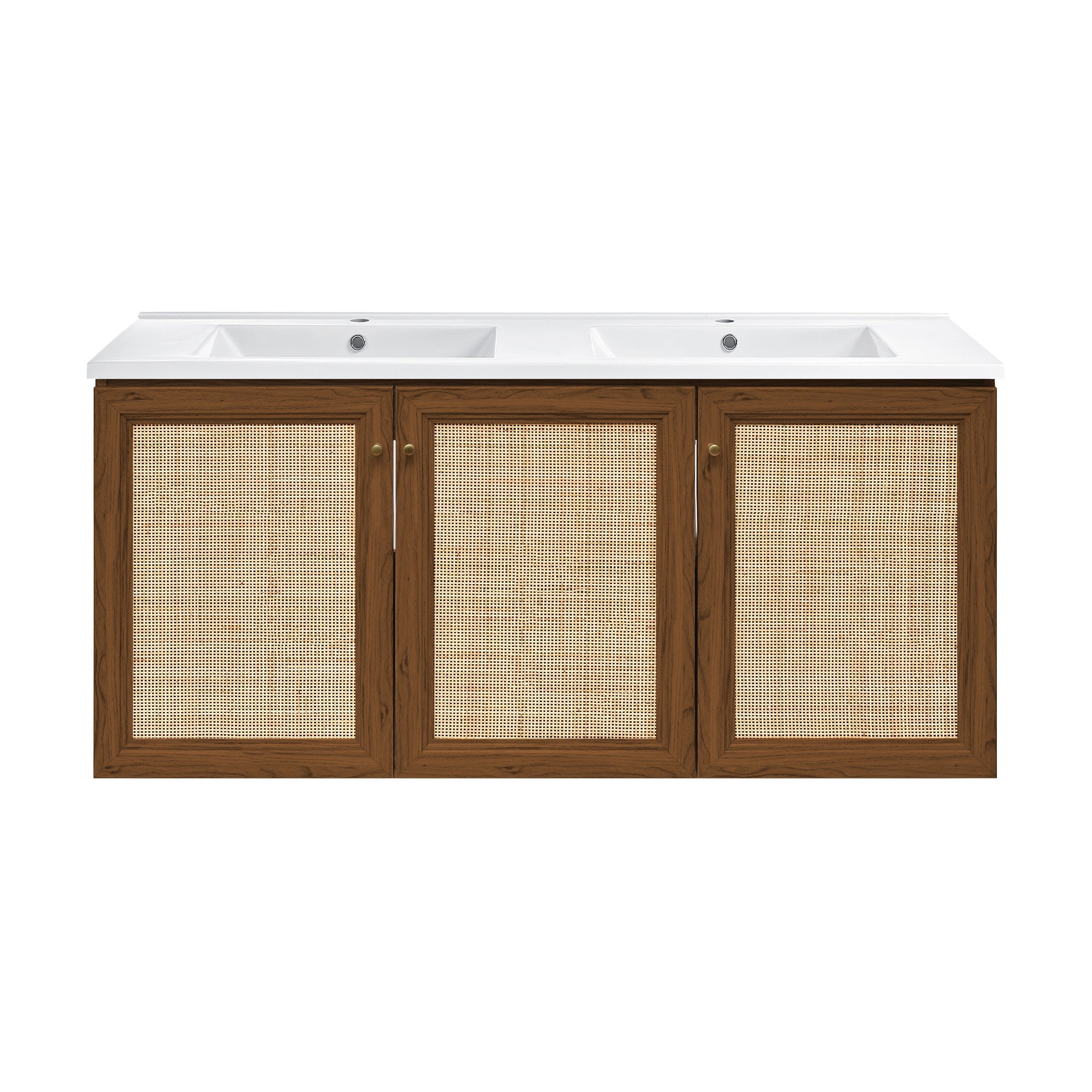 Brown Oak / White / 1-Hole