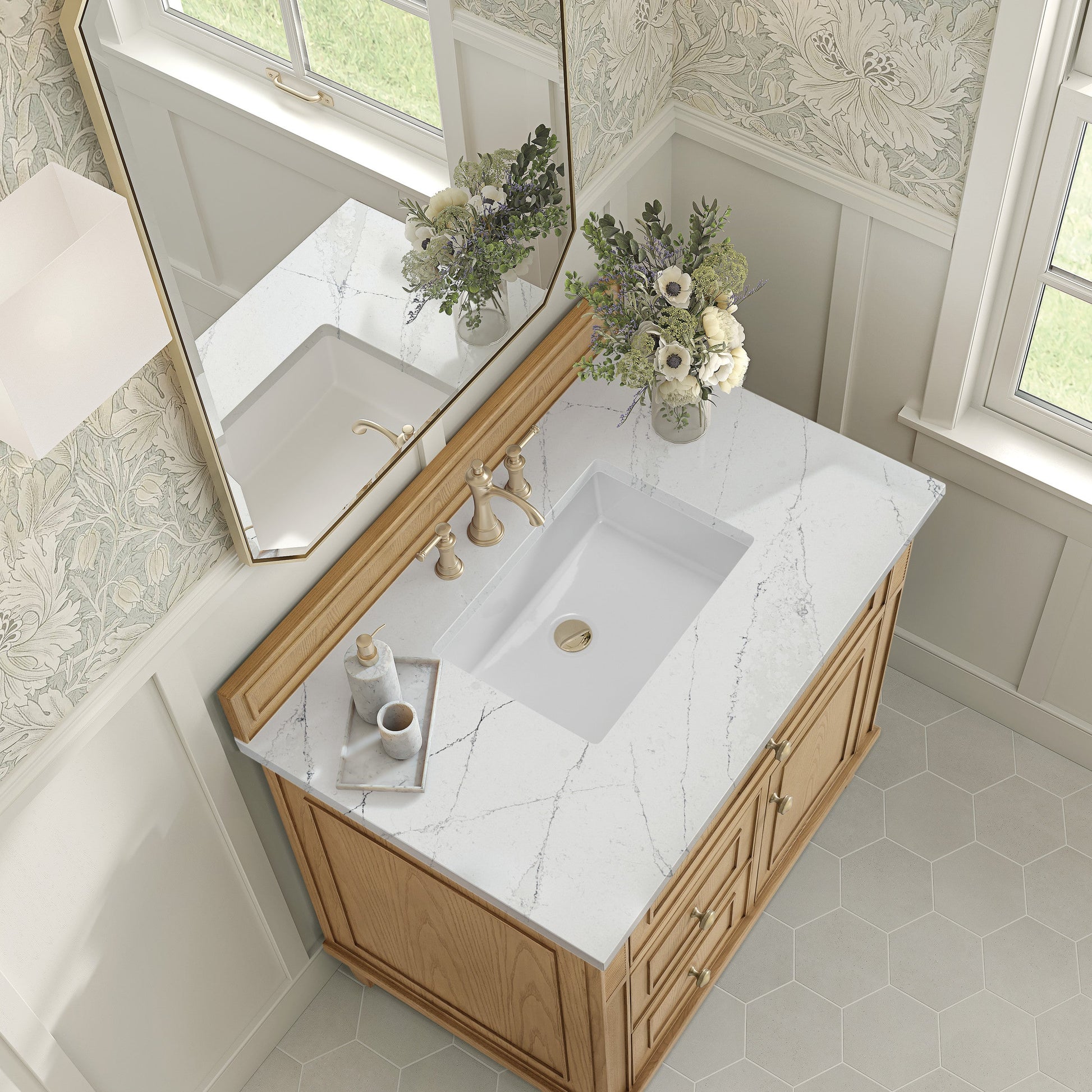 Light Natural Oak / Ethereal Noctis - 3 Faucet Holes