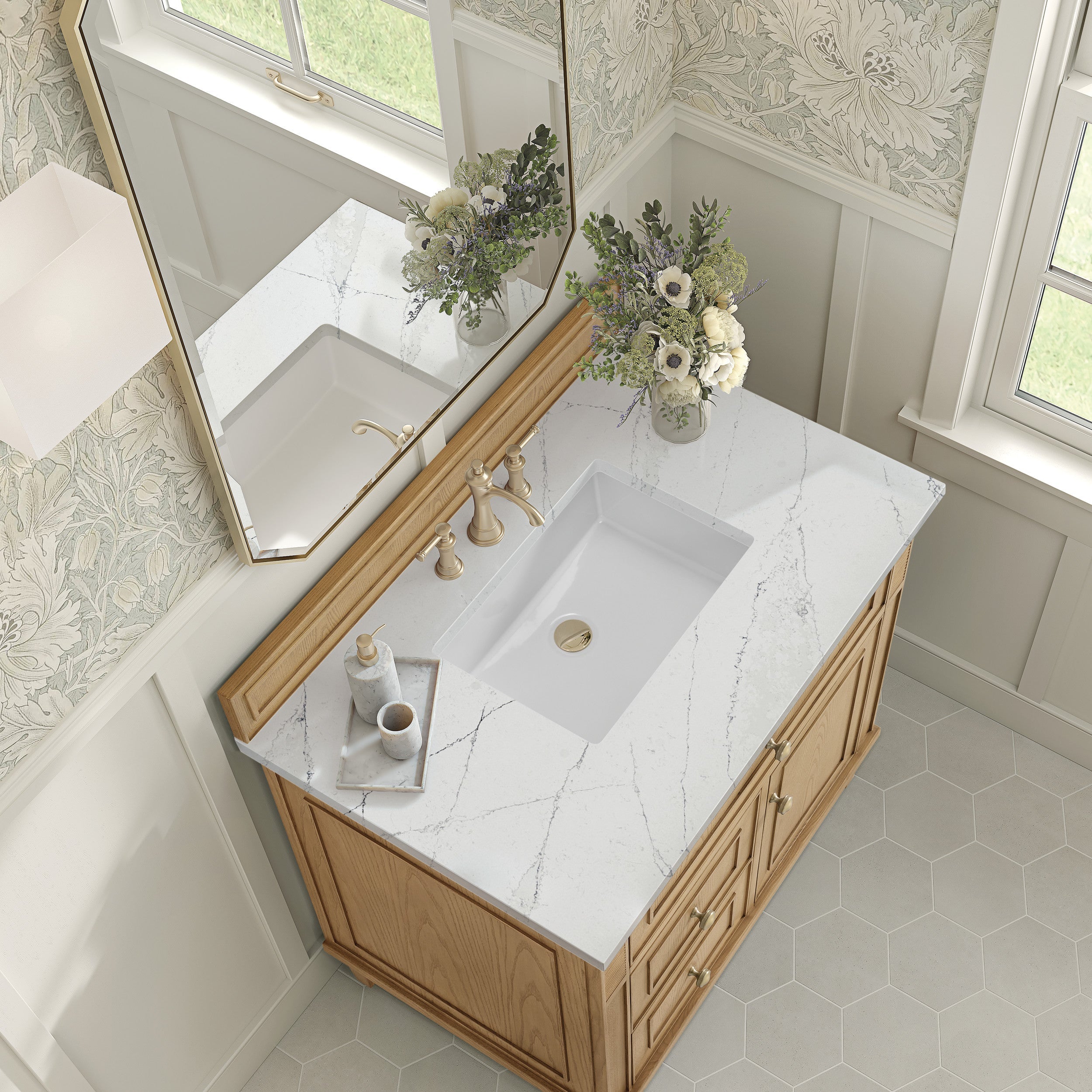 Light Natural Oak / Ethereal Noctis - 3 Faucet Holes