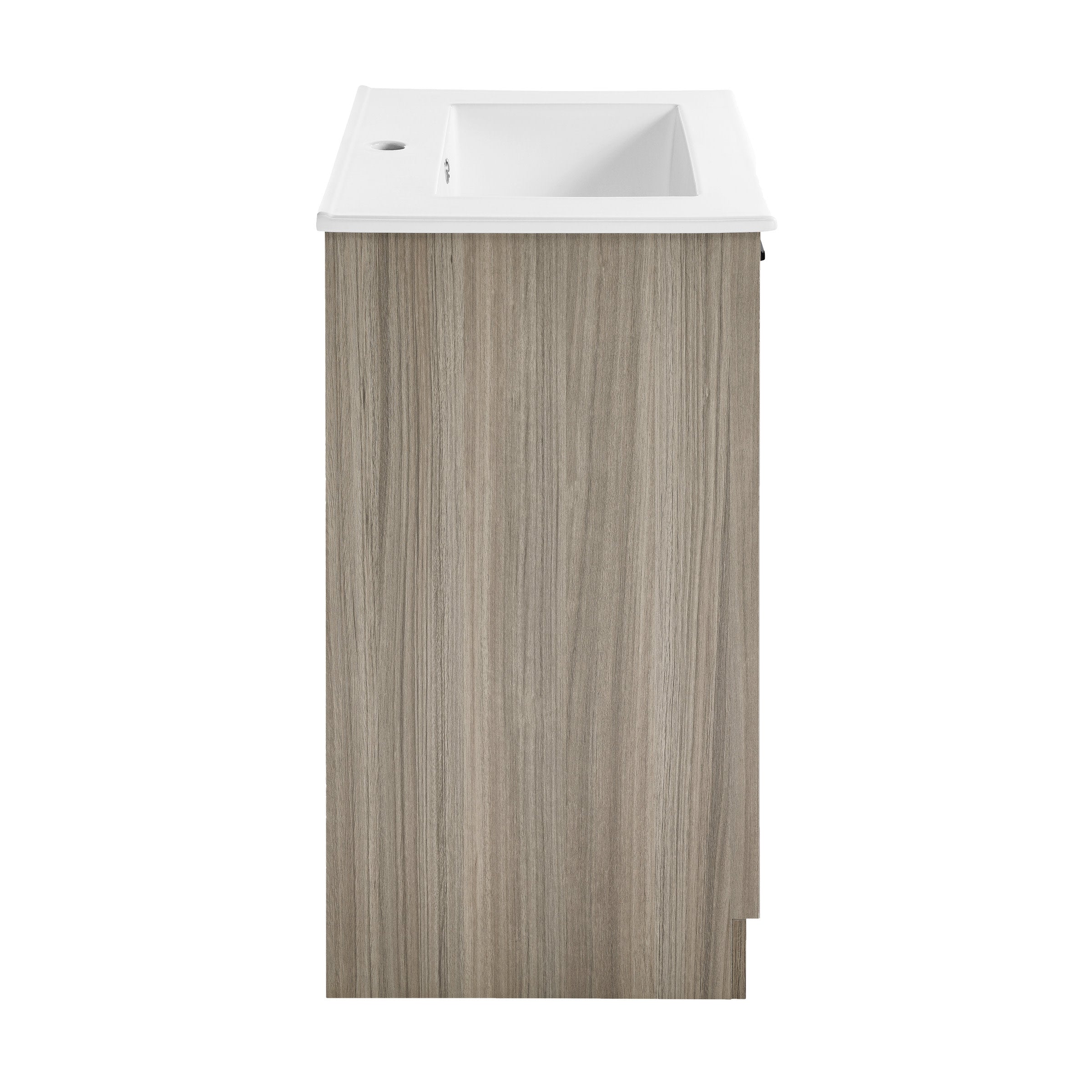 Weathered Oak / White / 1-Hole