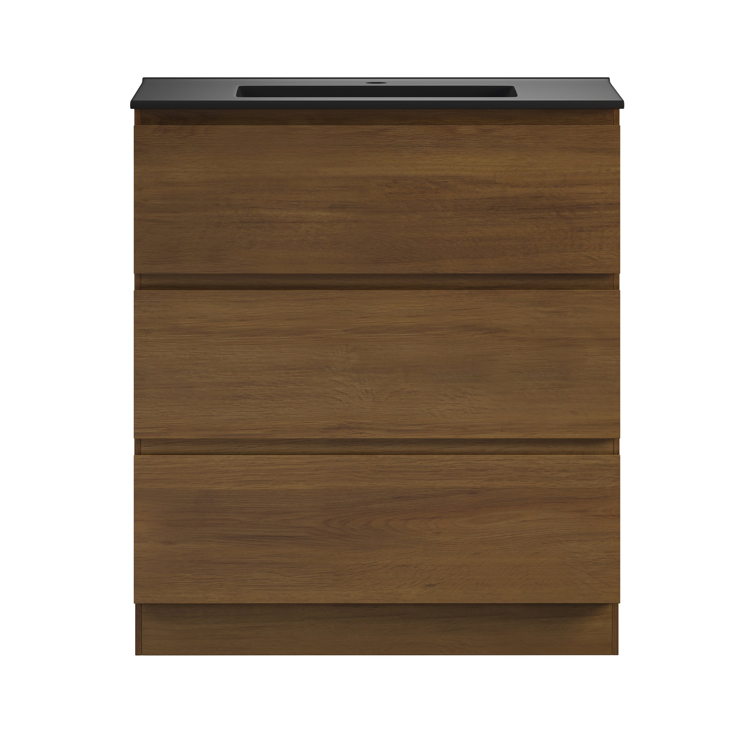 Brown Oak / Matte Black / 1-Hole
