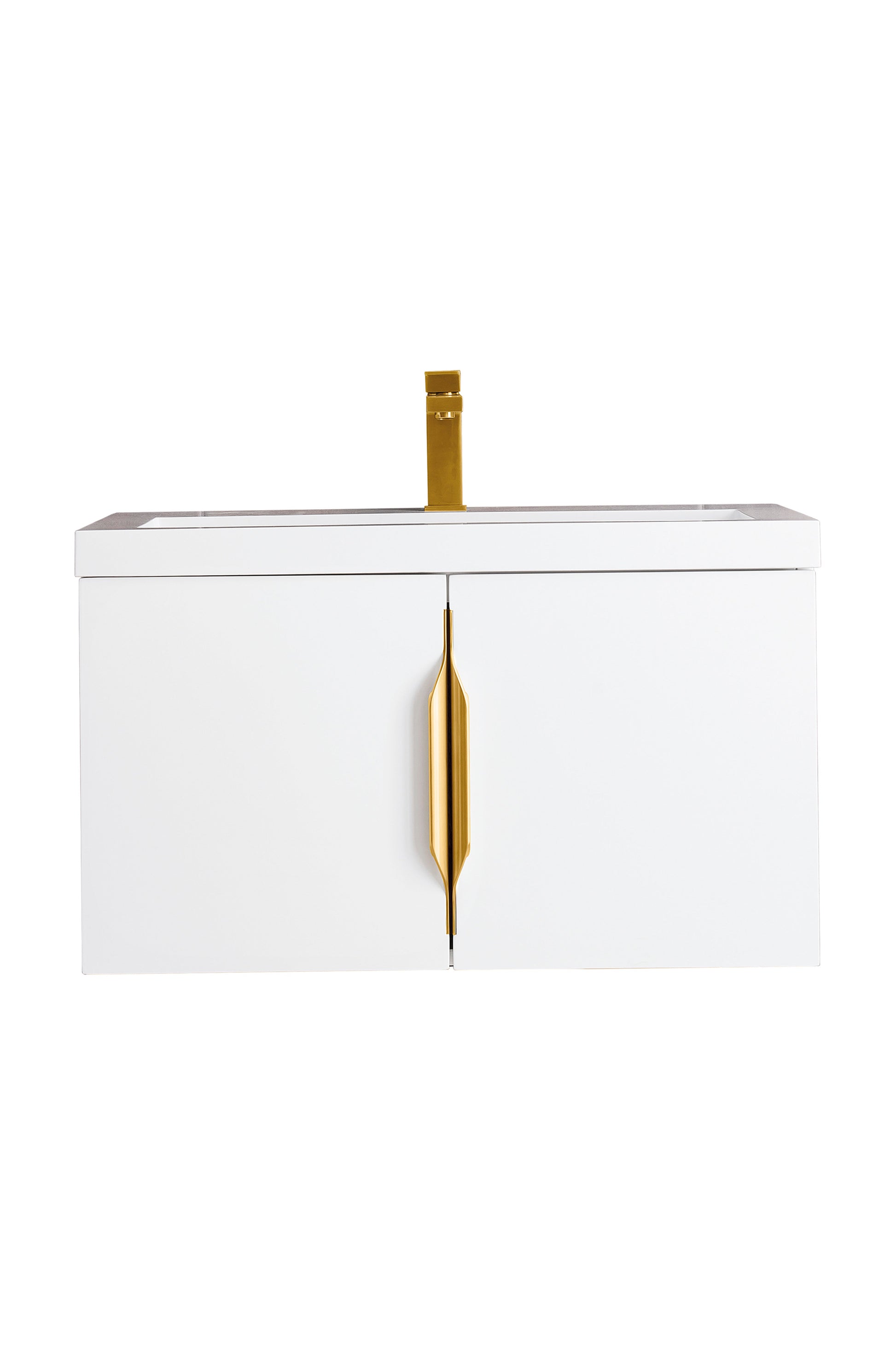 Glossy White / Glossy White - 1 Faucet Hole