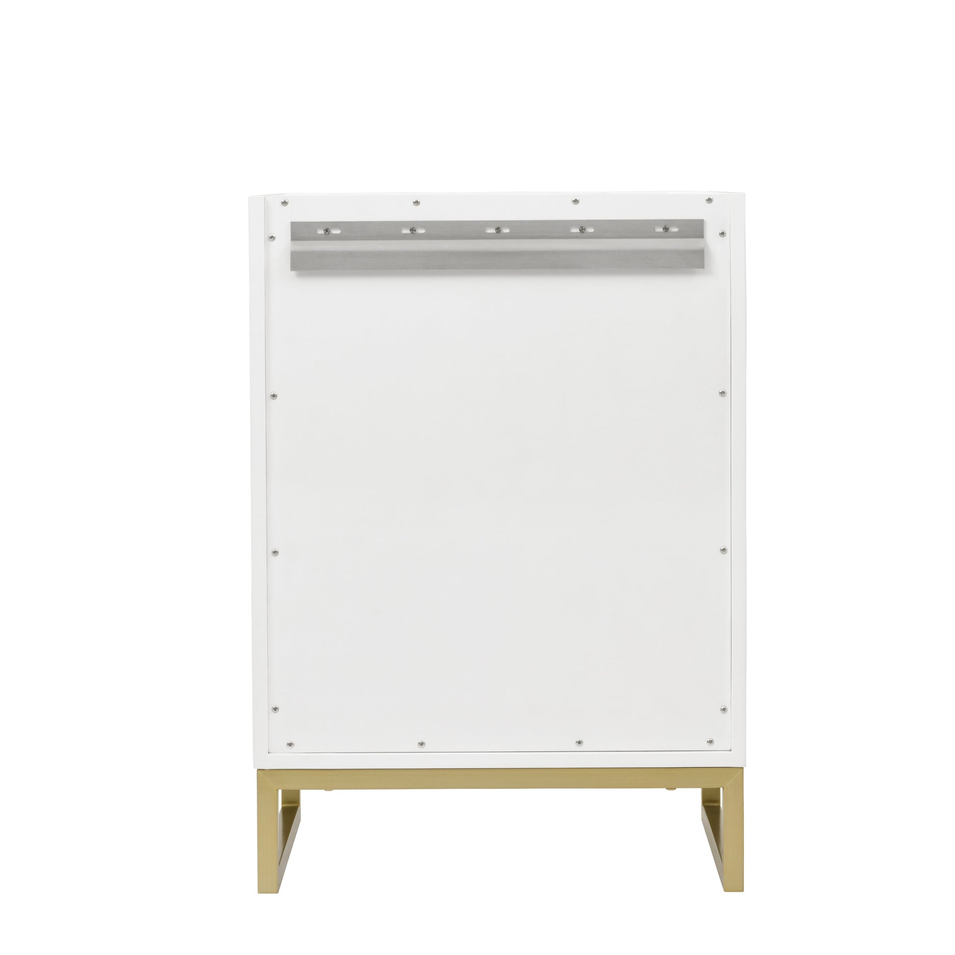 Glossy White / Champagne Brass