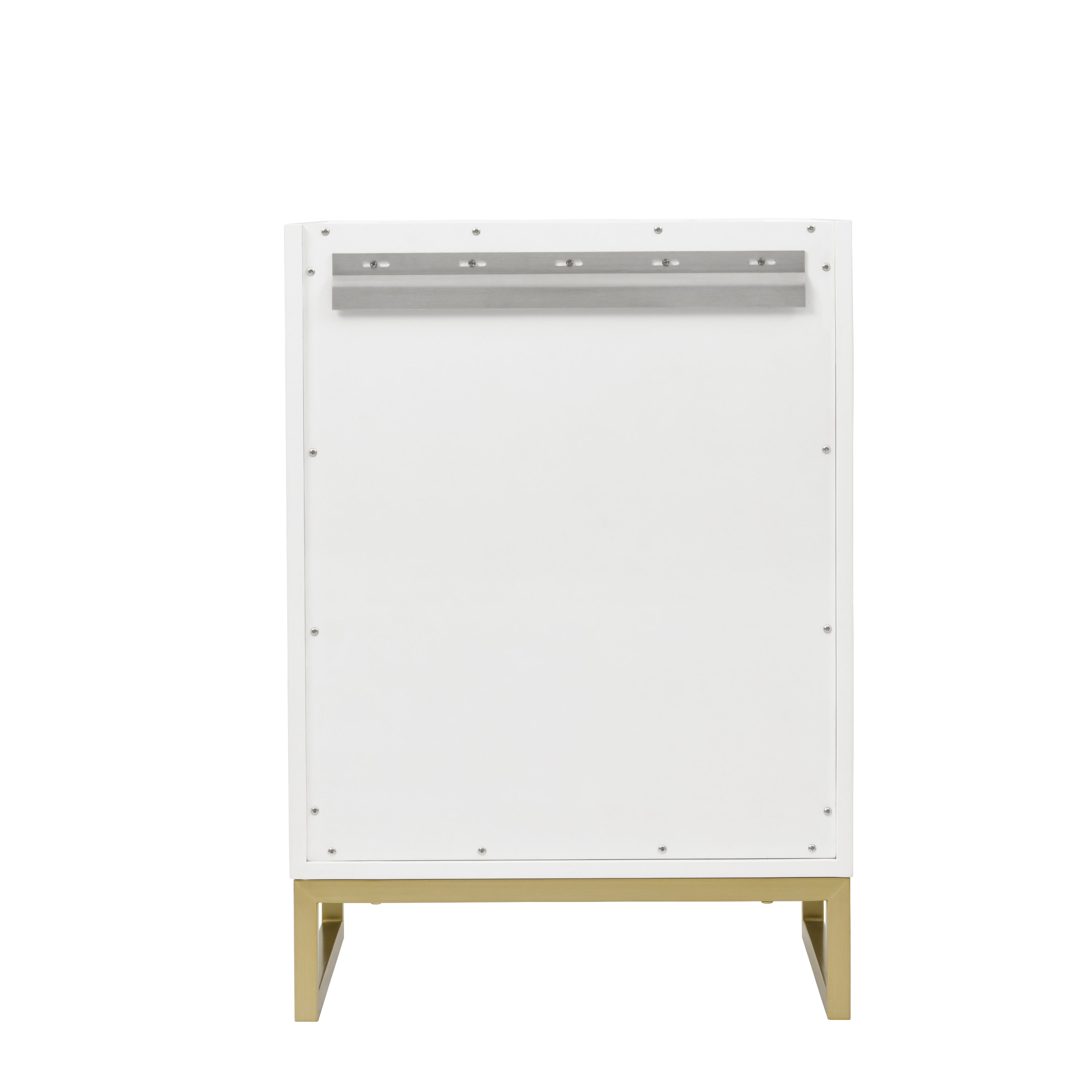 Glossy White / Champagne Brass