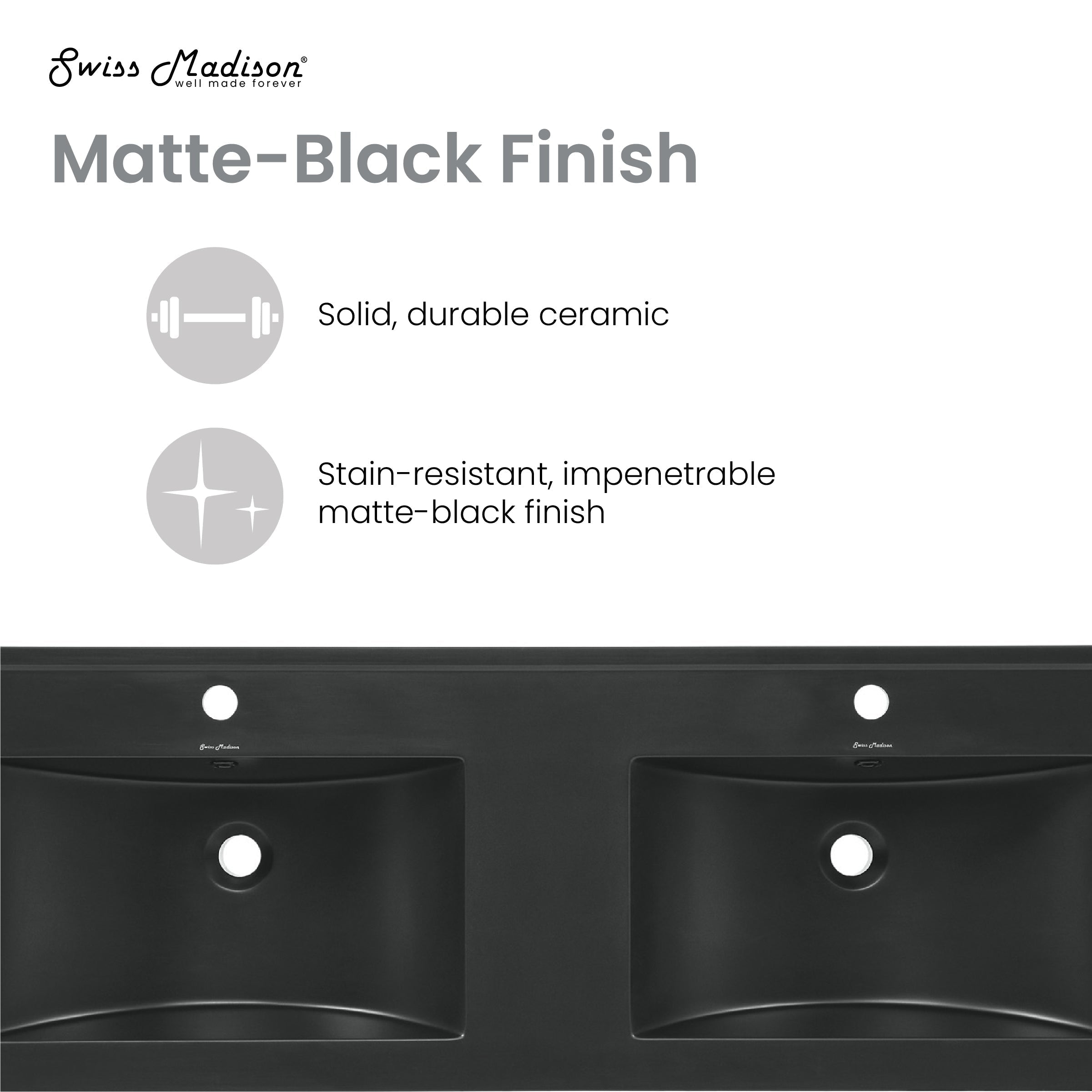 Matte Black / 1-Hole - 2 Basin