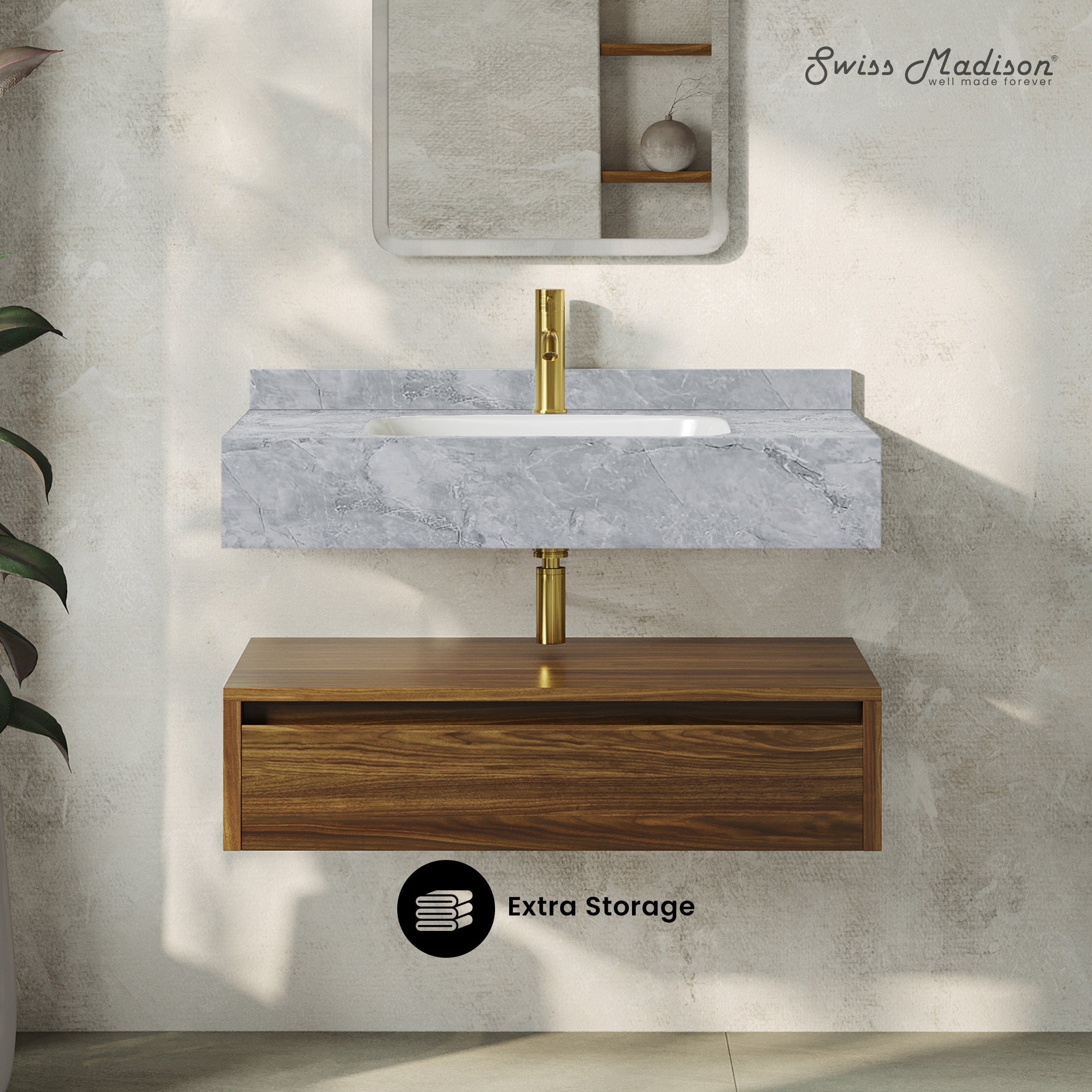 Brown Oak / Storm Gray