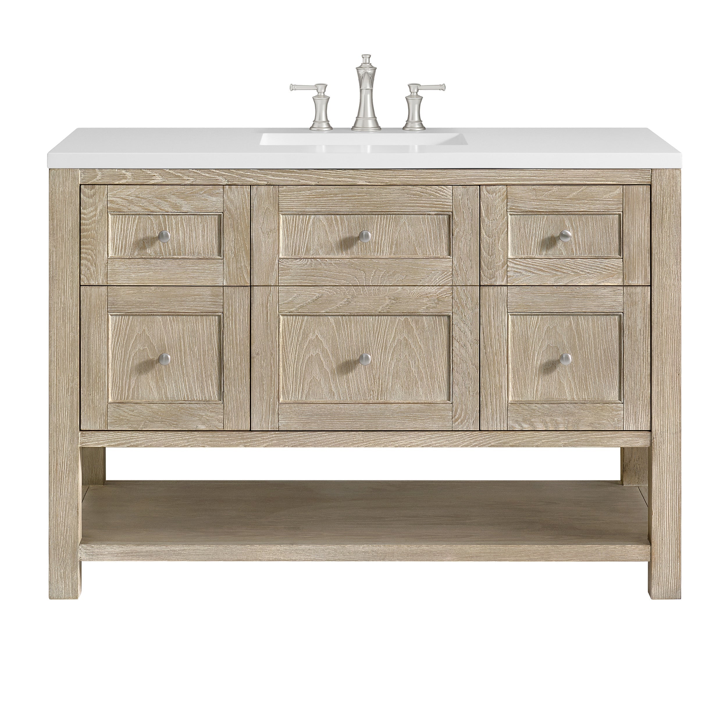Whitewashed Oak / White Zeus - 3 Faucet Holes