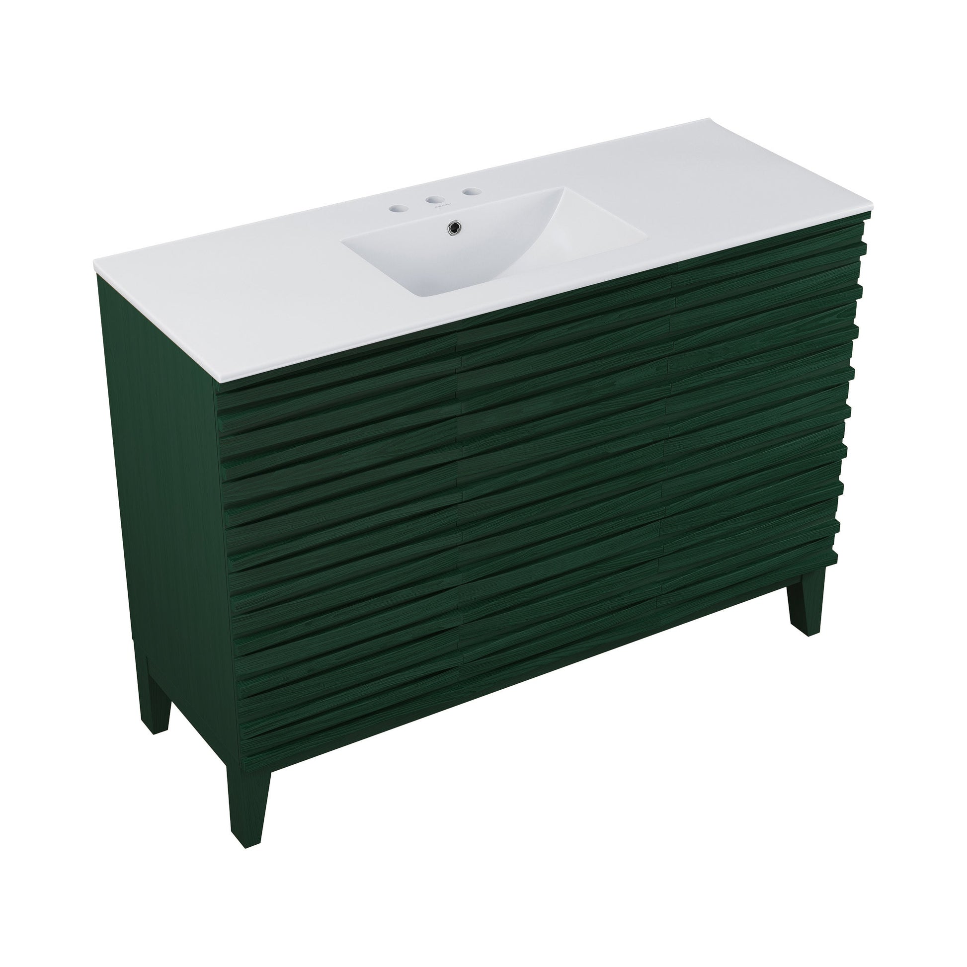 Green Oak / Glossy White / 3-Hole