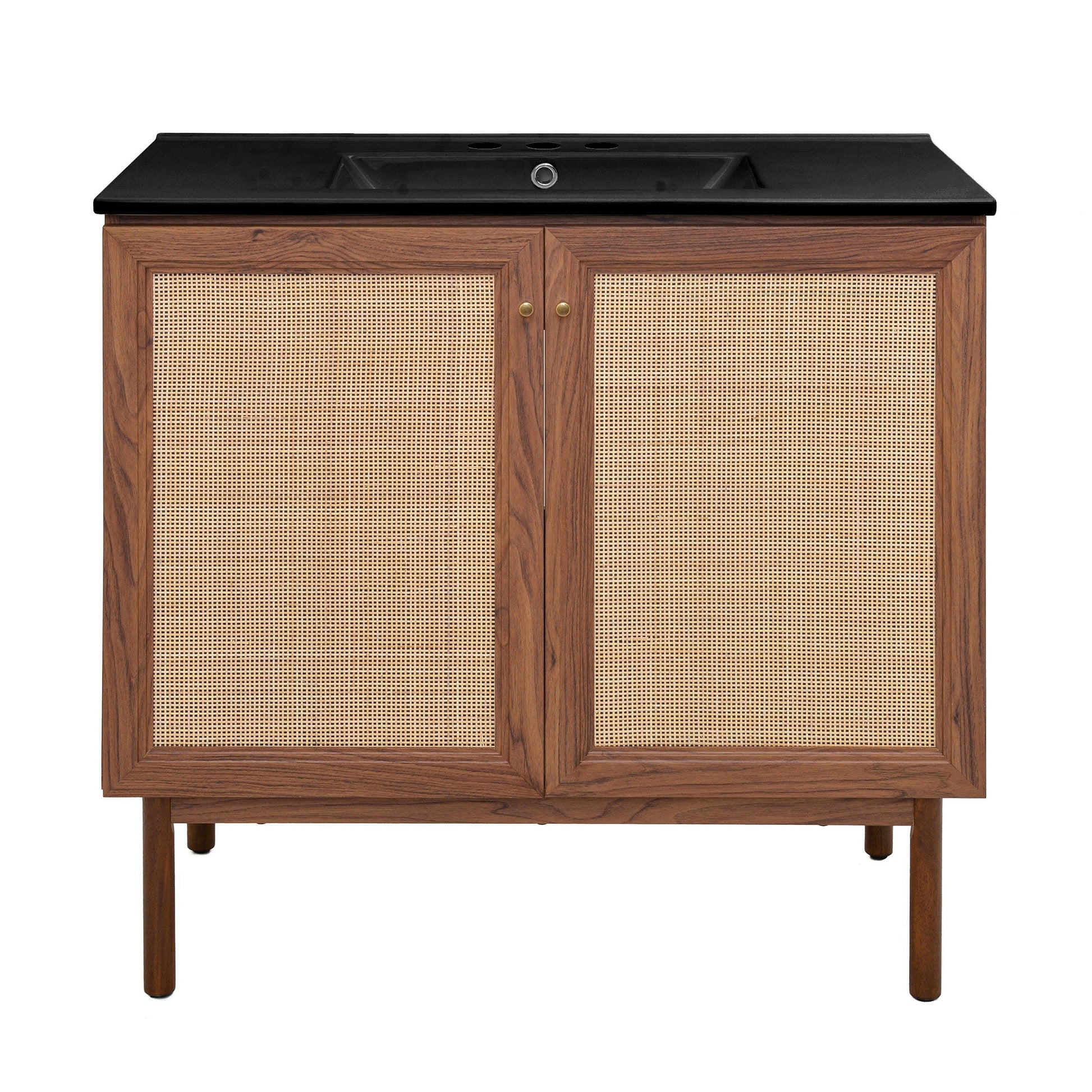 Brown Oak / Black / 3-Hole