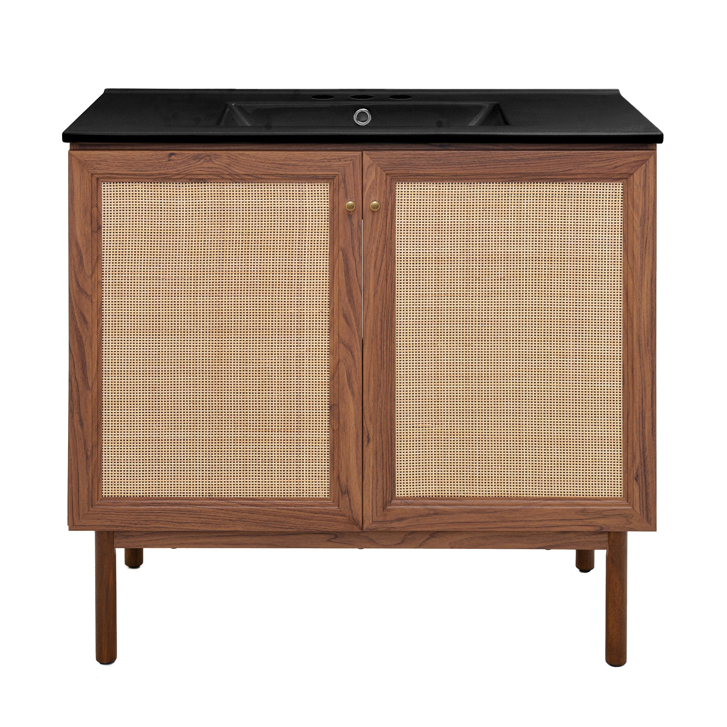 Brown Oak / Black / 3-Hole