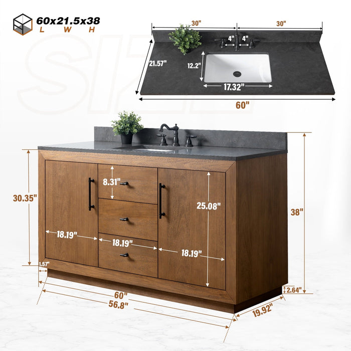 Tan / Black Limestone