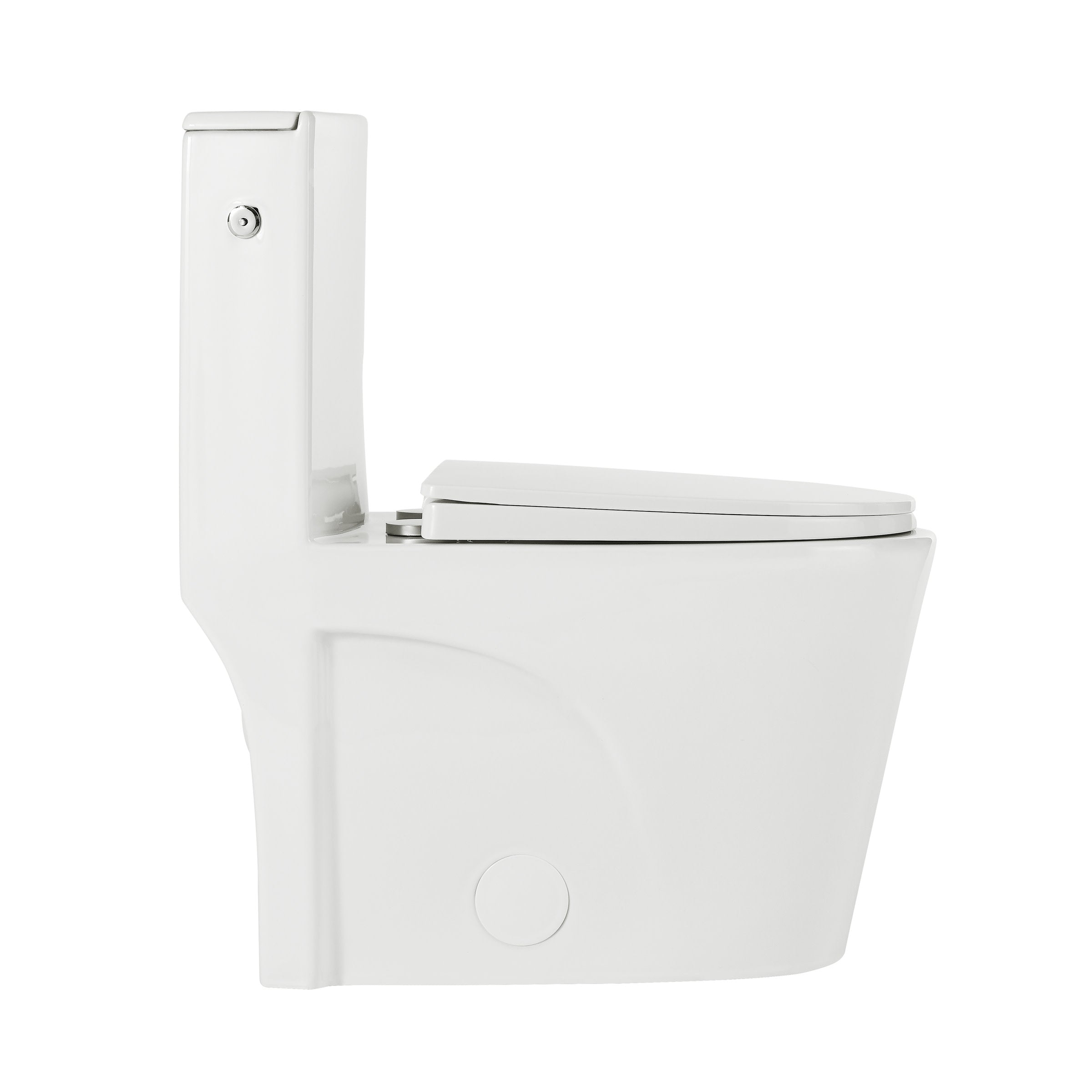 Glossy White / Dual Touchless - Left / Chrome