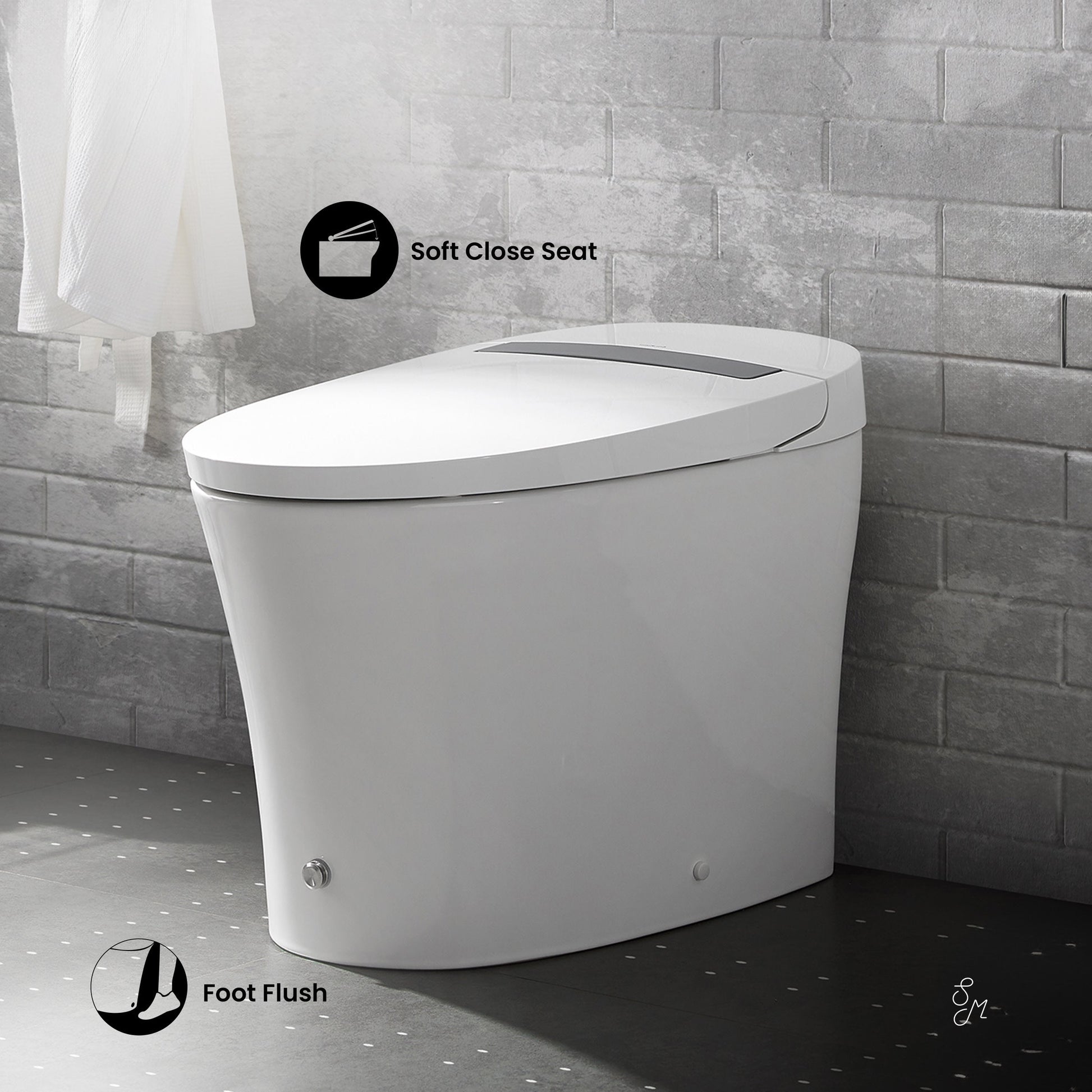 Glossy White / No Bidet