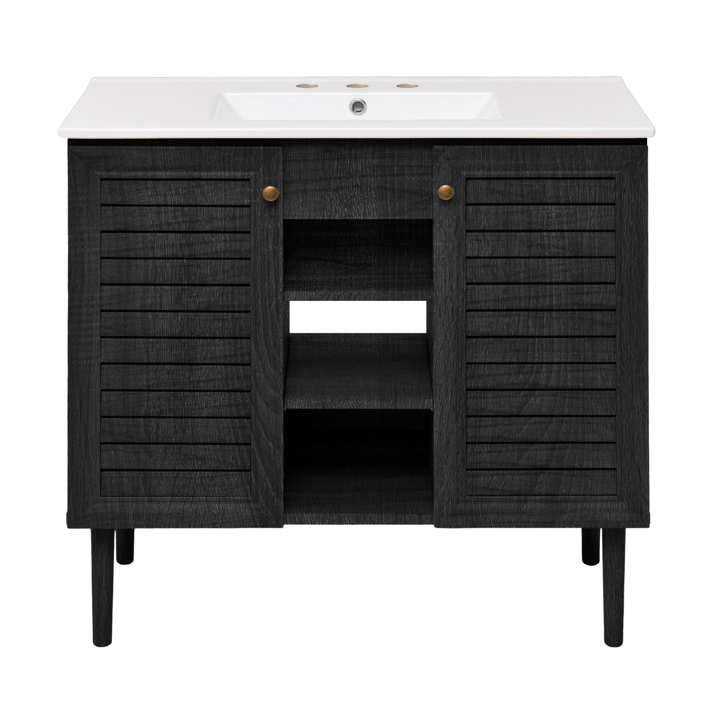 Black Oak / White / 3-Hole