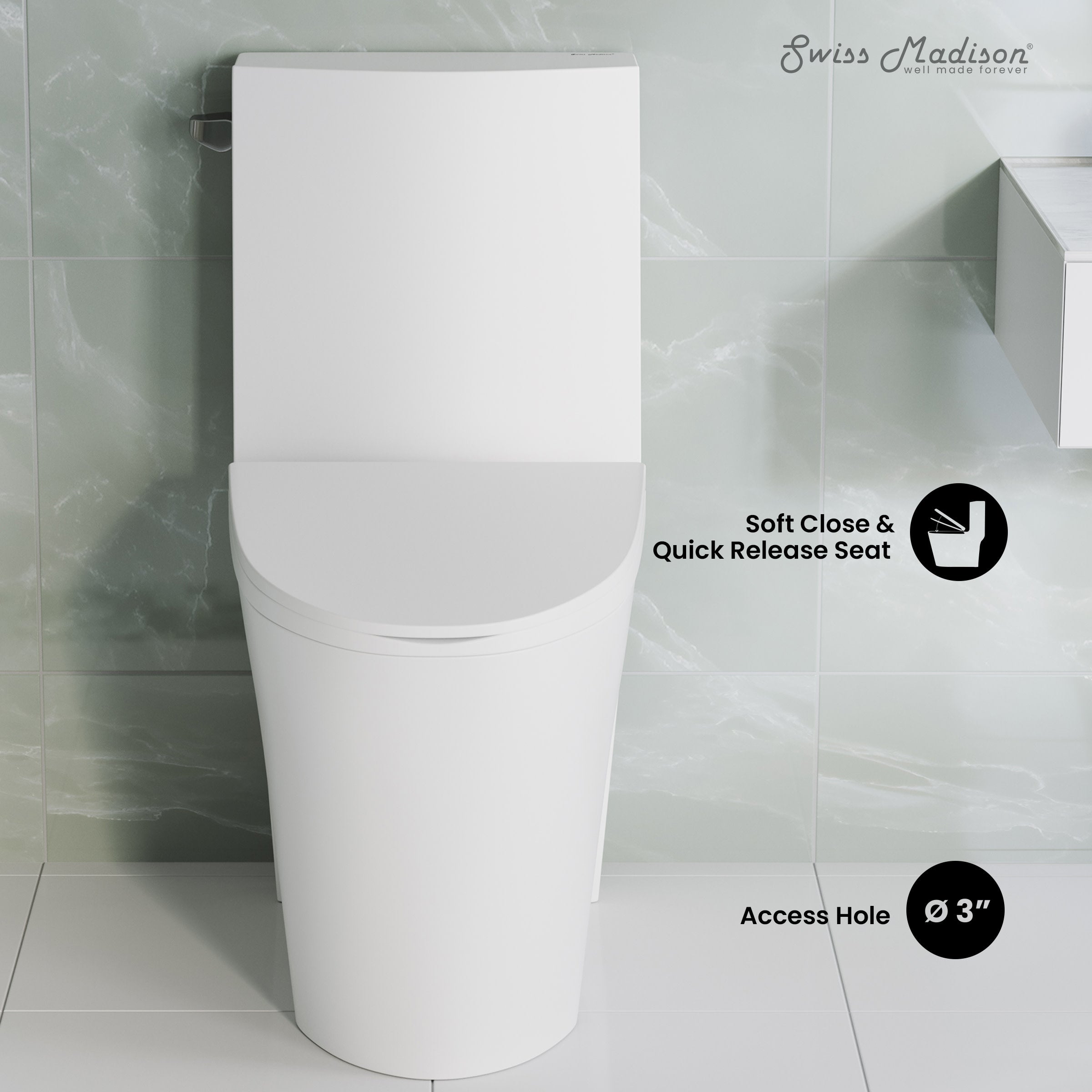 Glossy White / Single - Left / Chrome
