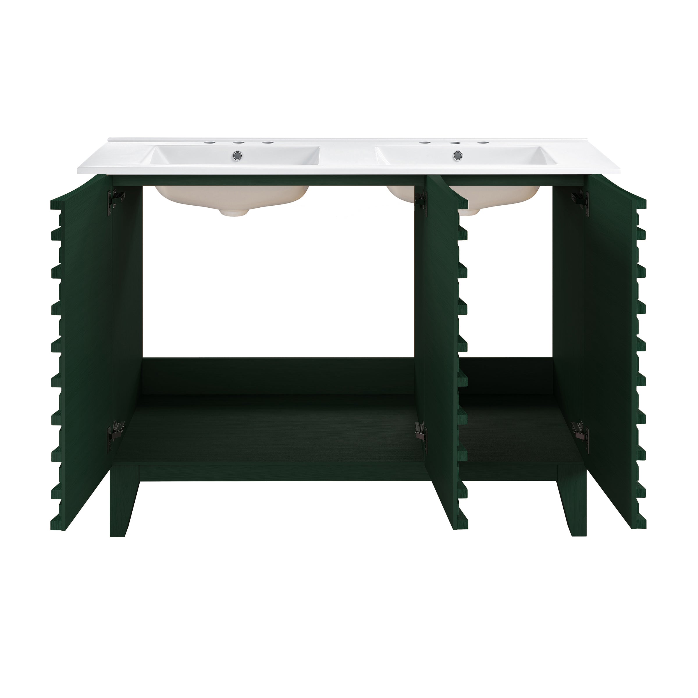 Green Oak / Glossy White / 3-Hole