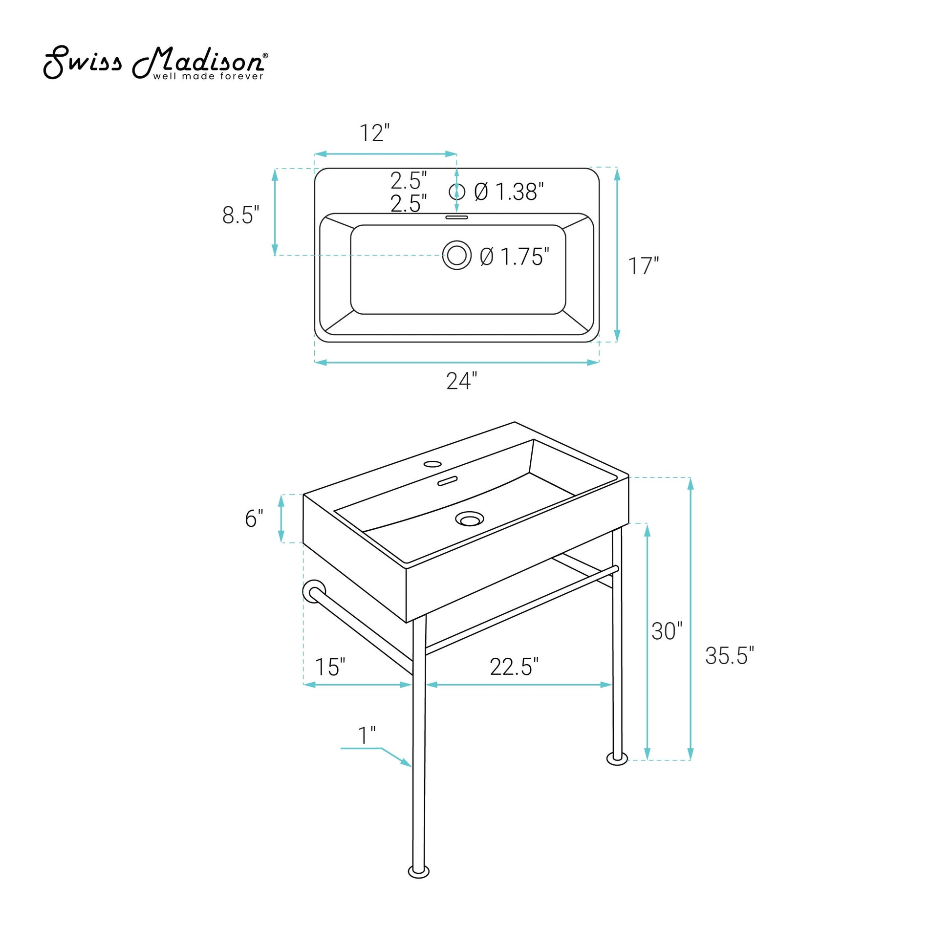 Chrome / Matte Black / 1-Hole