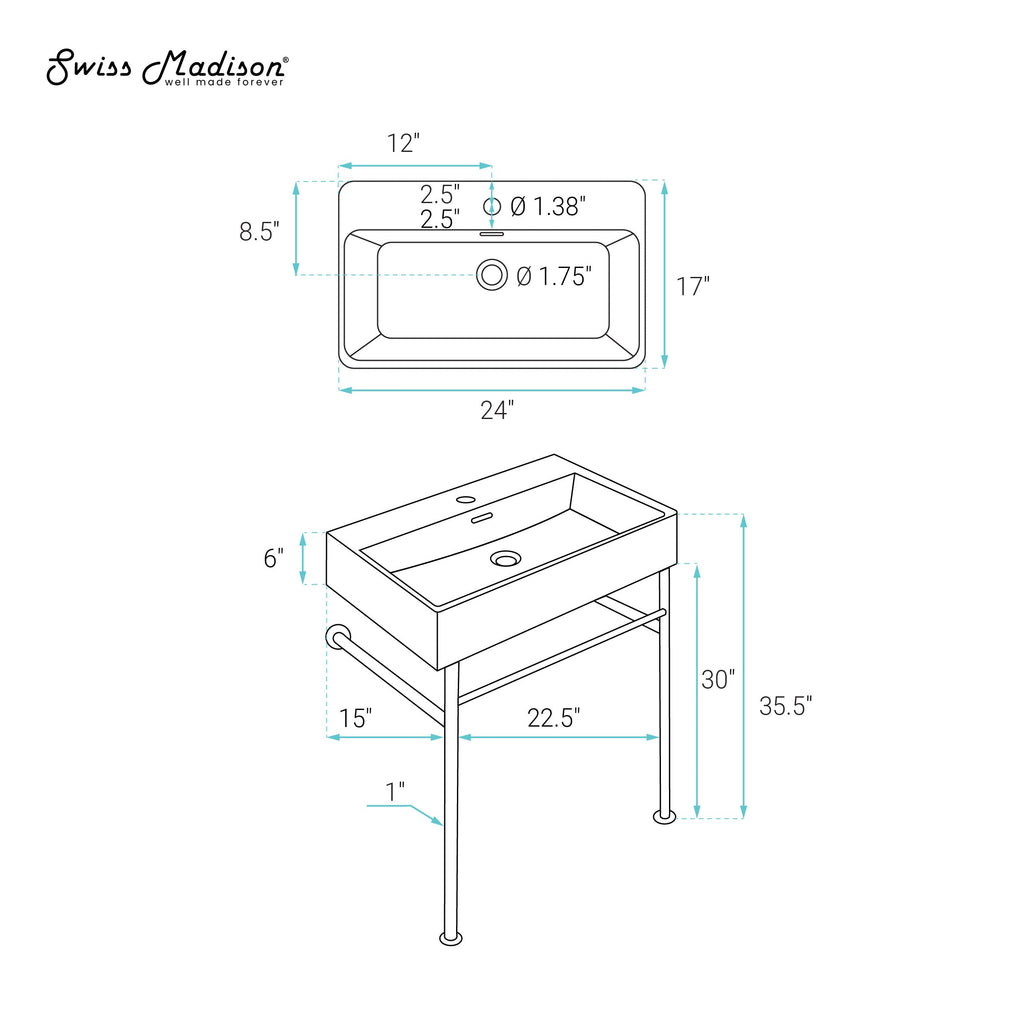 Chrome / Matte Black / 1-Hole