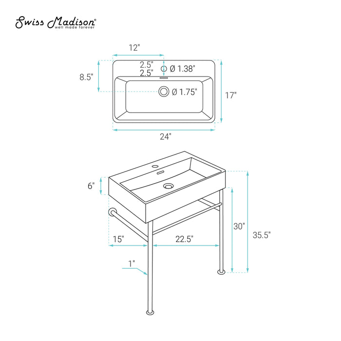 Chrome / Matte Black / 1-Hole