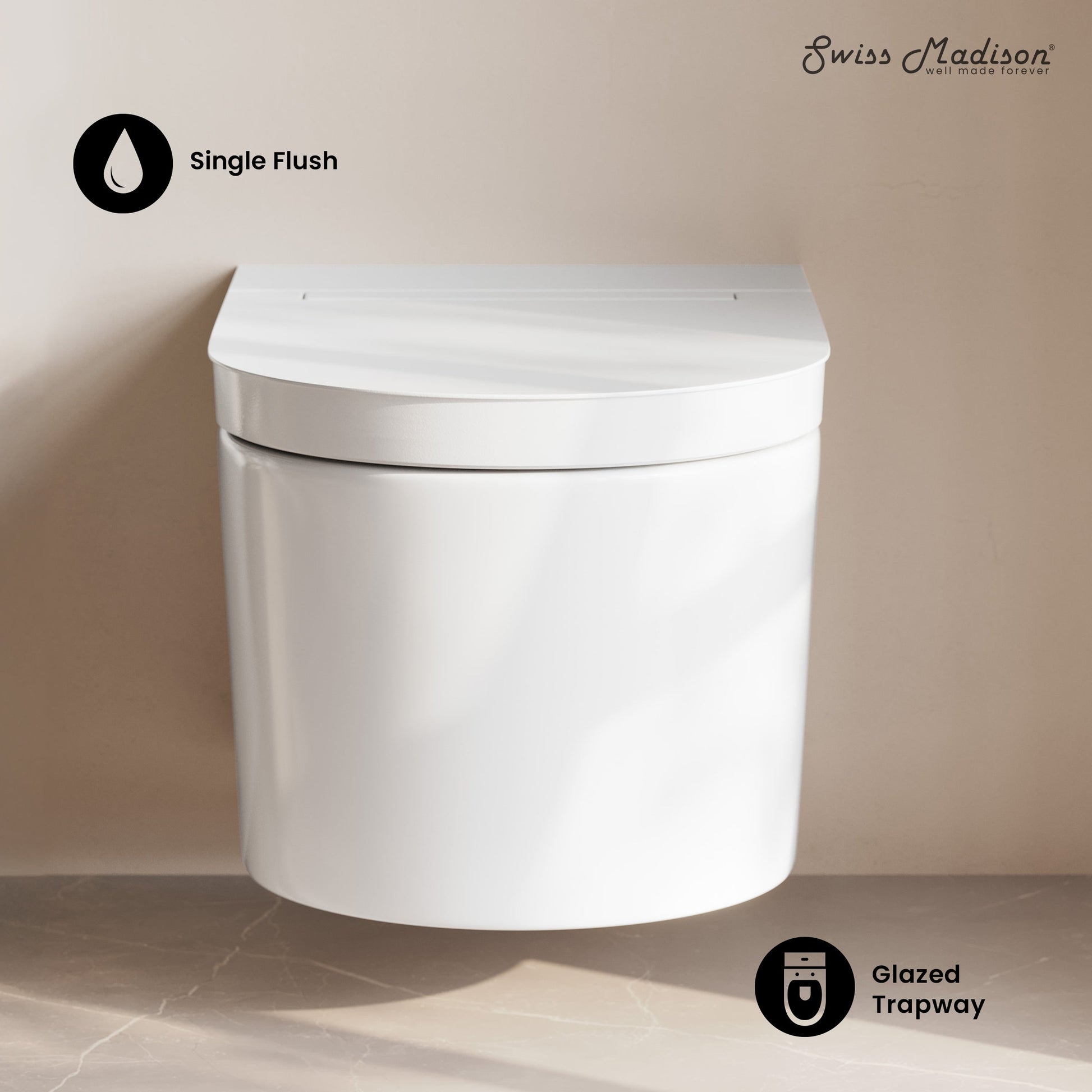 Glossy White / No Bidet
