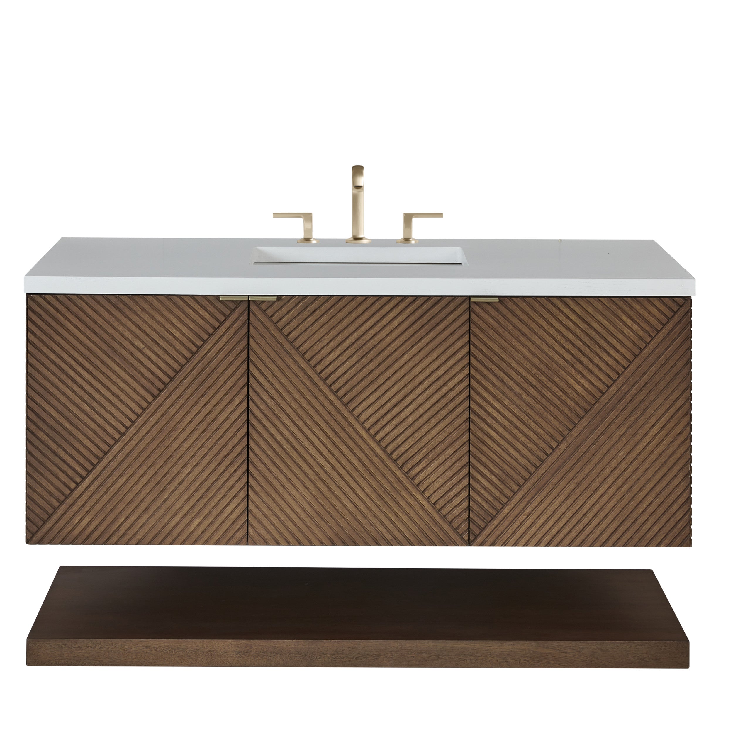 Chestnut / White Zeus - 3 Faucet Holes