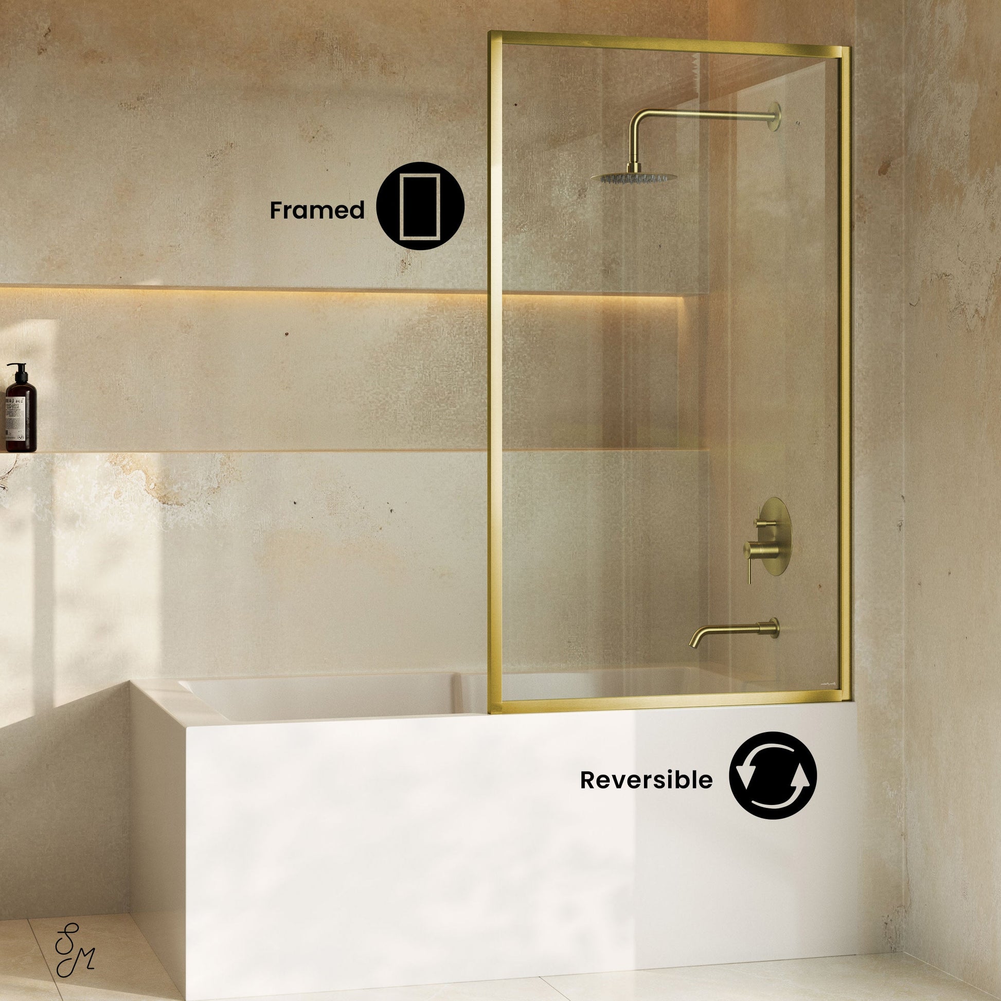 Brushed Gold / Bathtub Door