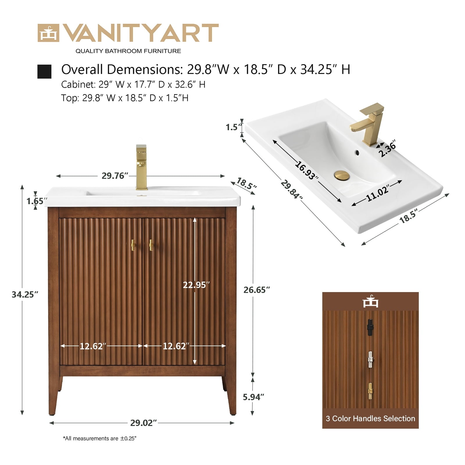 Walnut / Matte Black
