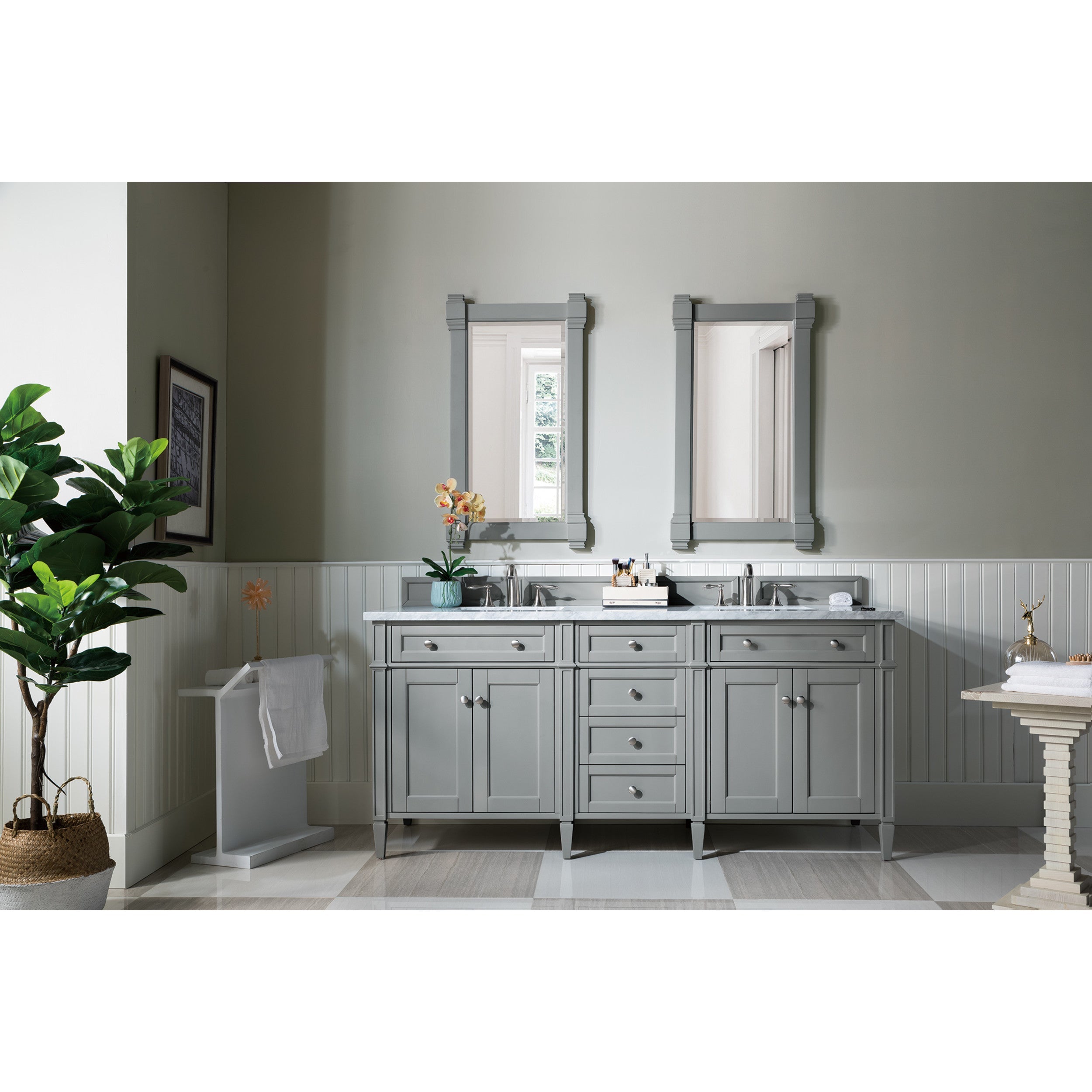 Urban Gray / Carrara White - 3 Faucet Holes
