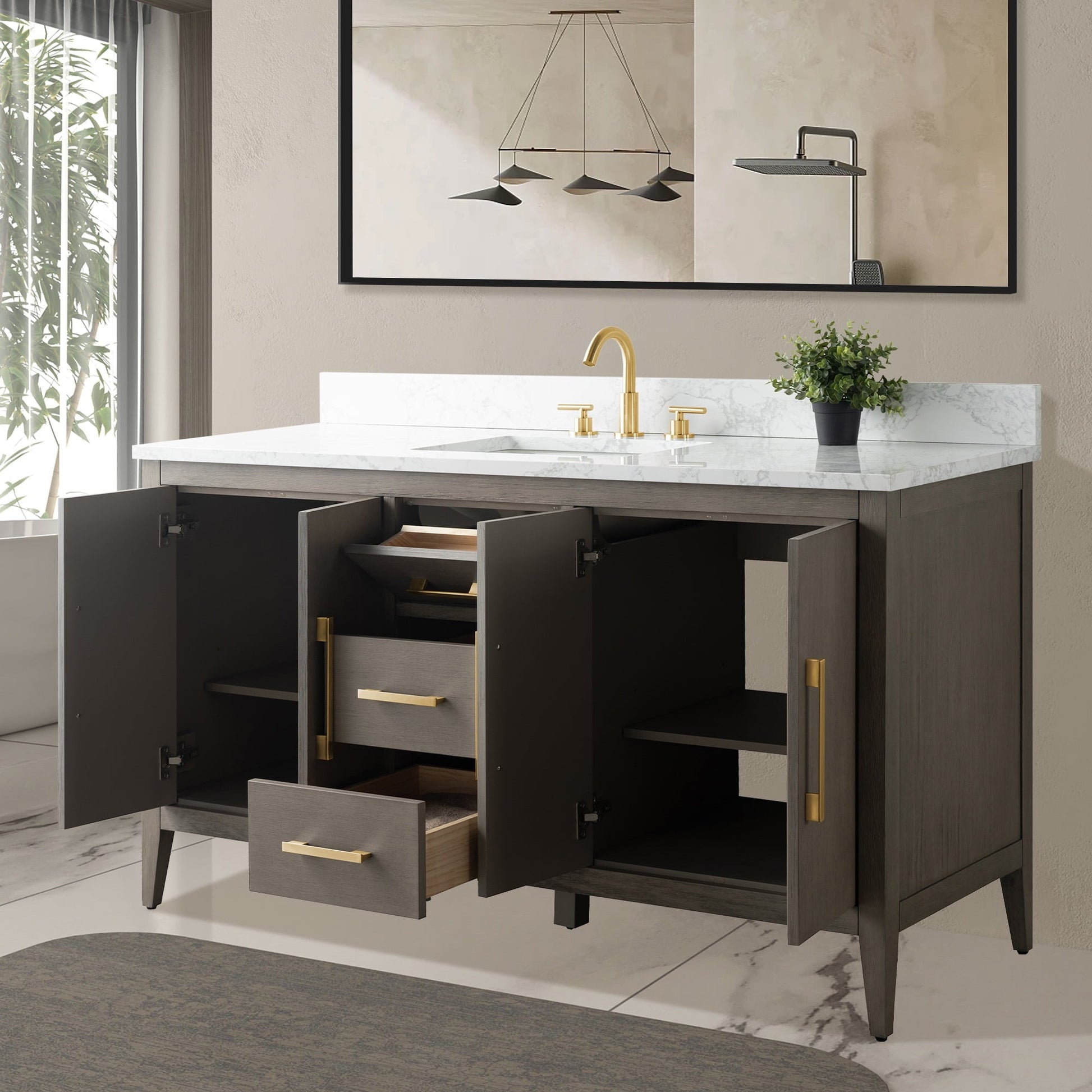 Driftwood Gray / Golden Brushed