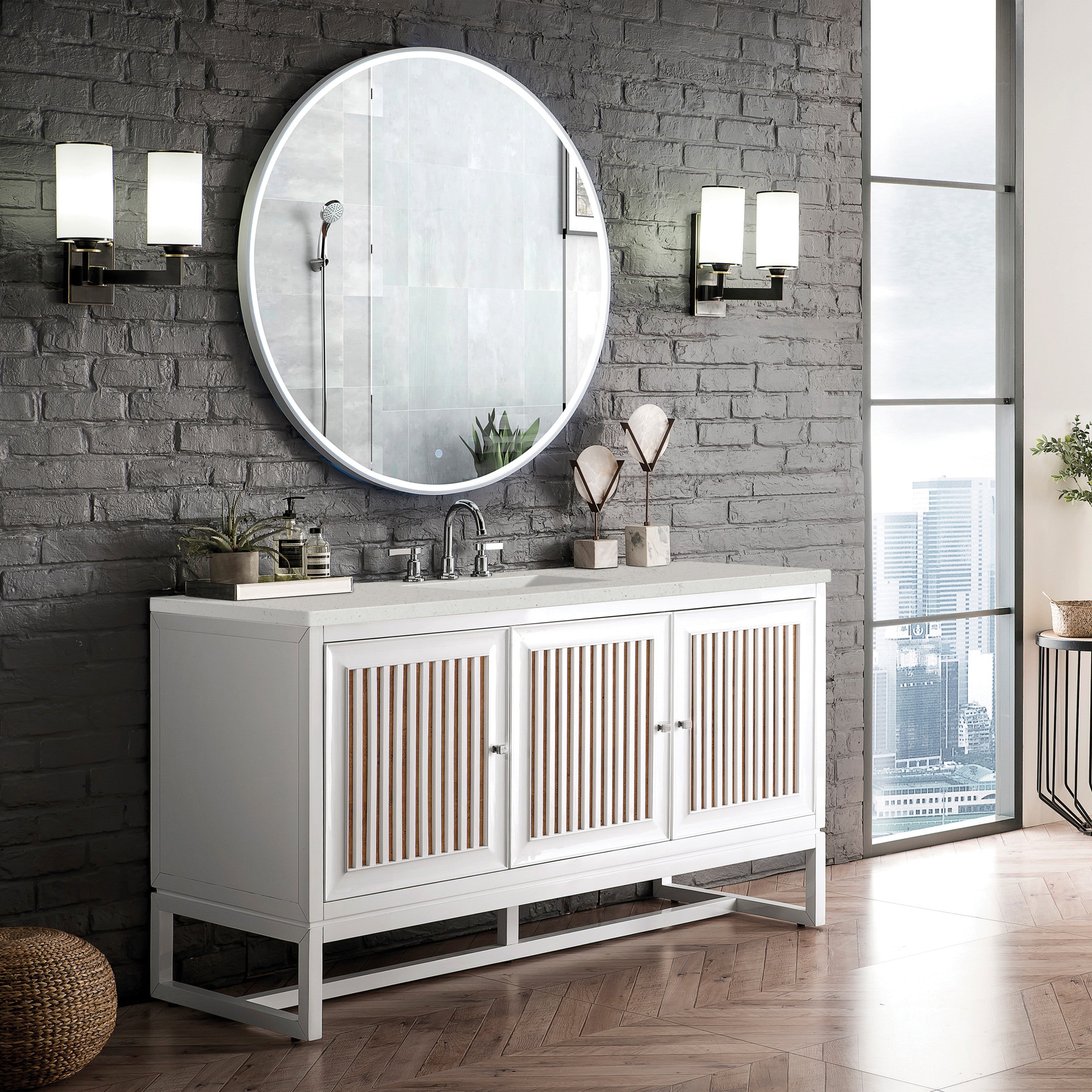 Glossy White / Lime Delight - 3 Faucet Holes